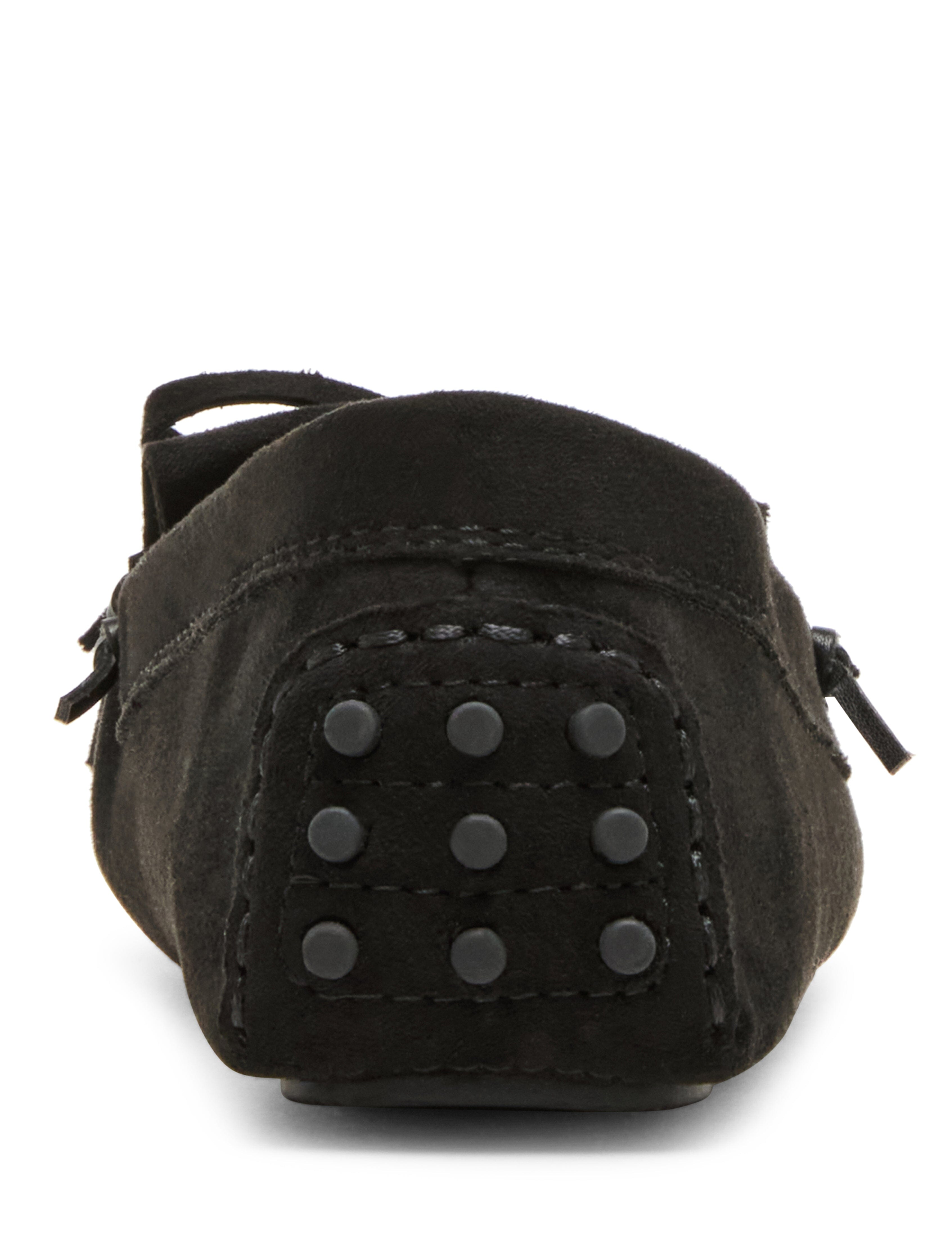 Cali Fringe Moccasin Loafer in Black - Anne Klein Black Suede