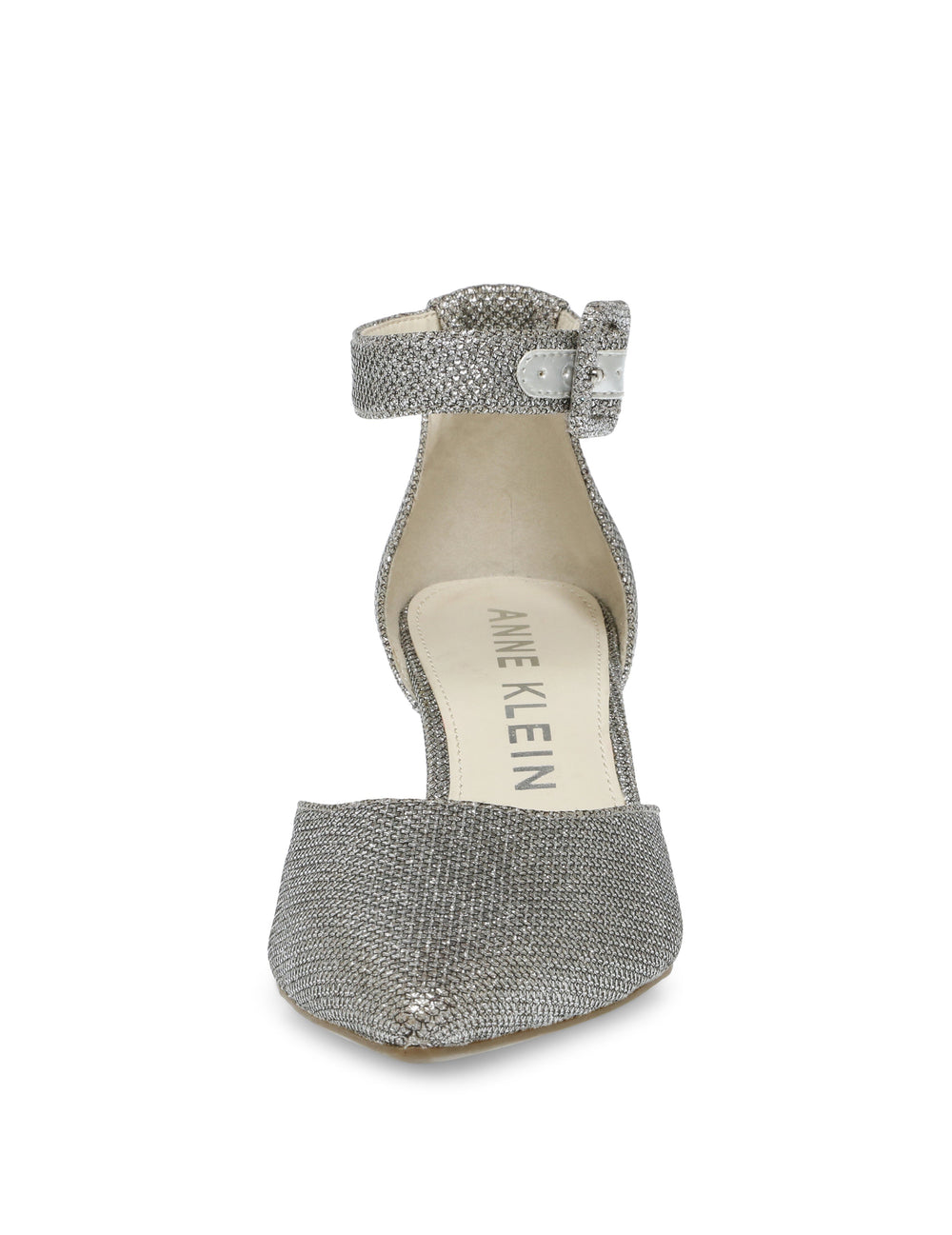 Fabulist Kitten Heel Pump in Silver Glitter - Anne Klein Silver