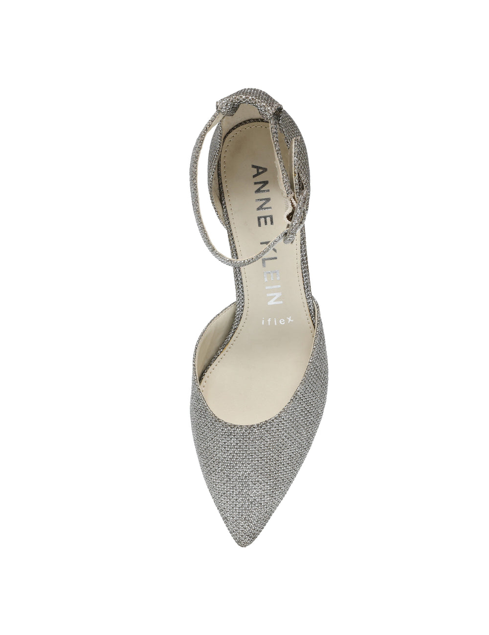 Fabulist Kitten Heel Pump in Silver Glitter - Anne Klein Silver