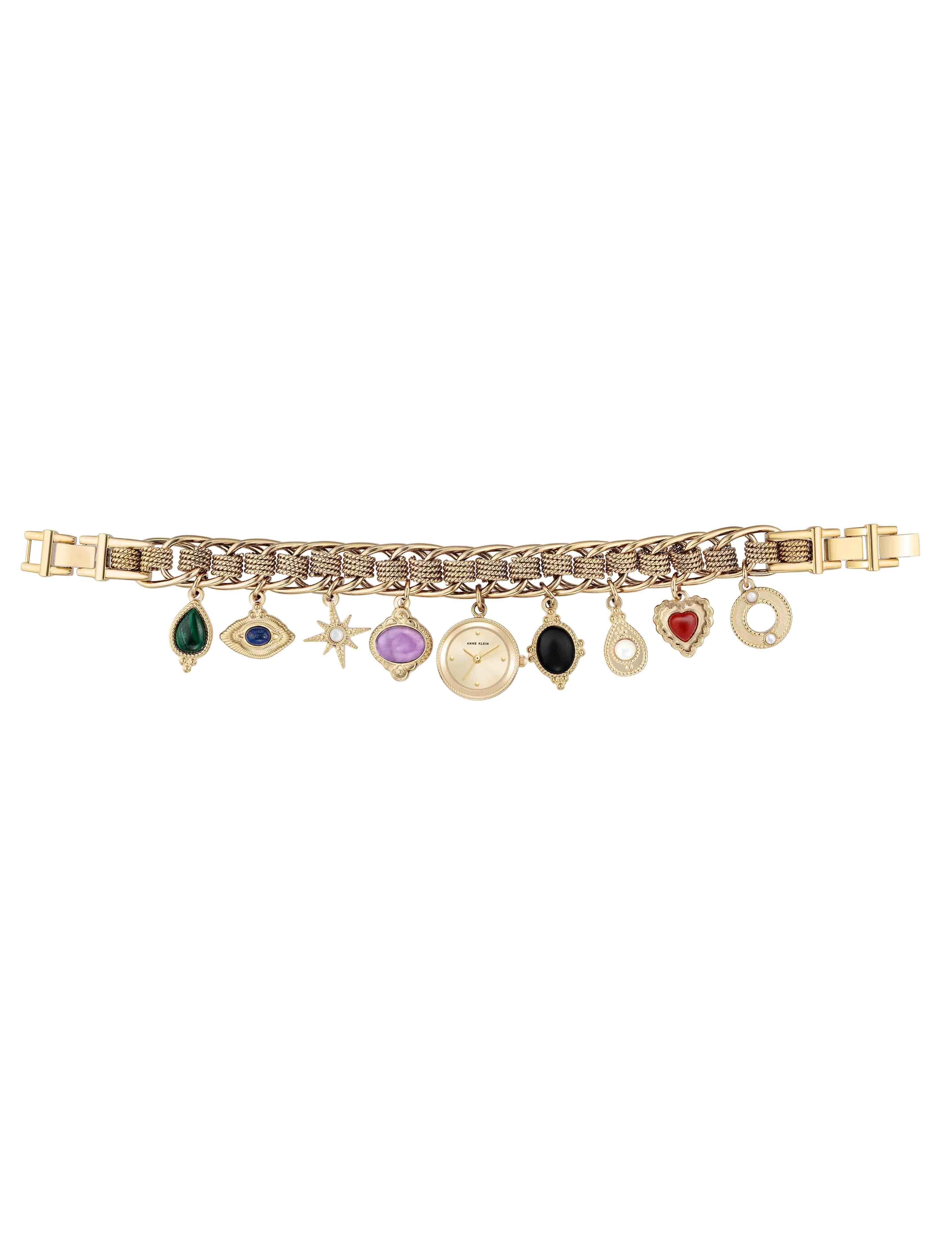 Gemstone Charm Bracelet Watch - Anne Klein