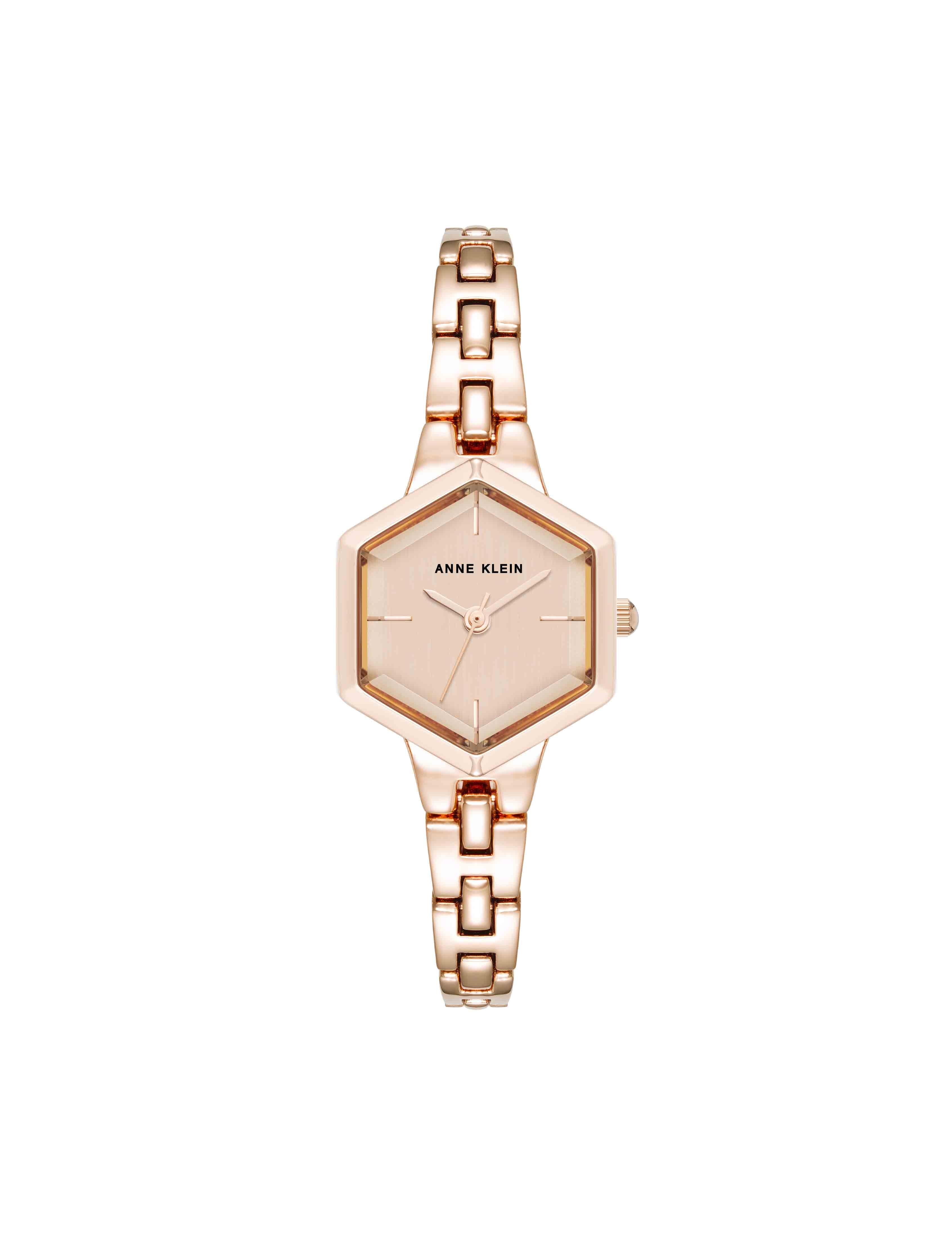 Petite Hexagonal Bracelet Watch - Anne Klein Rose-Tone