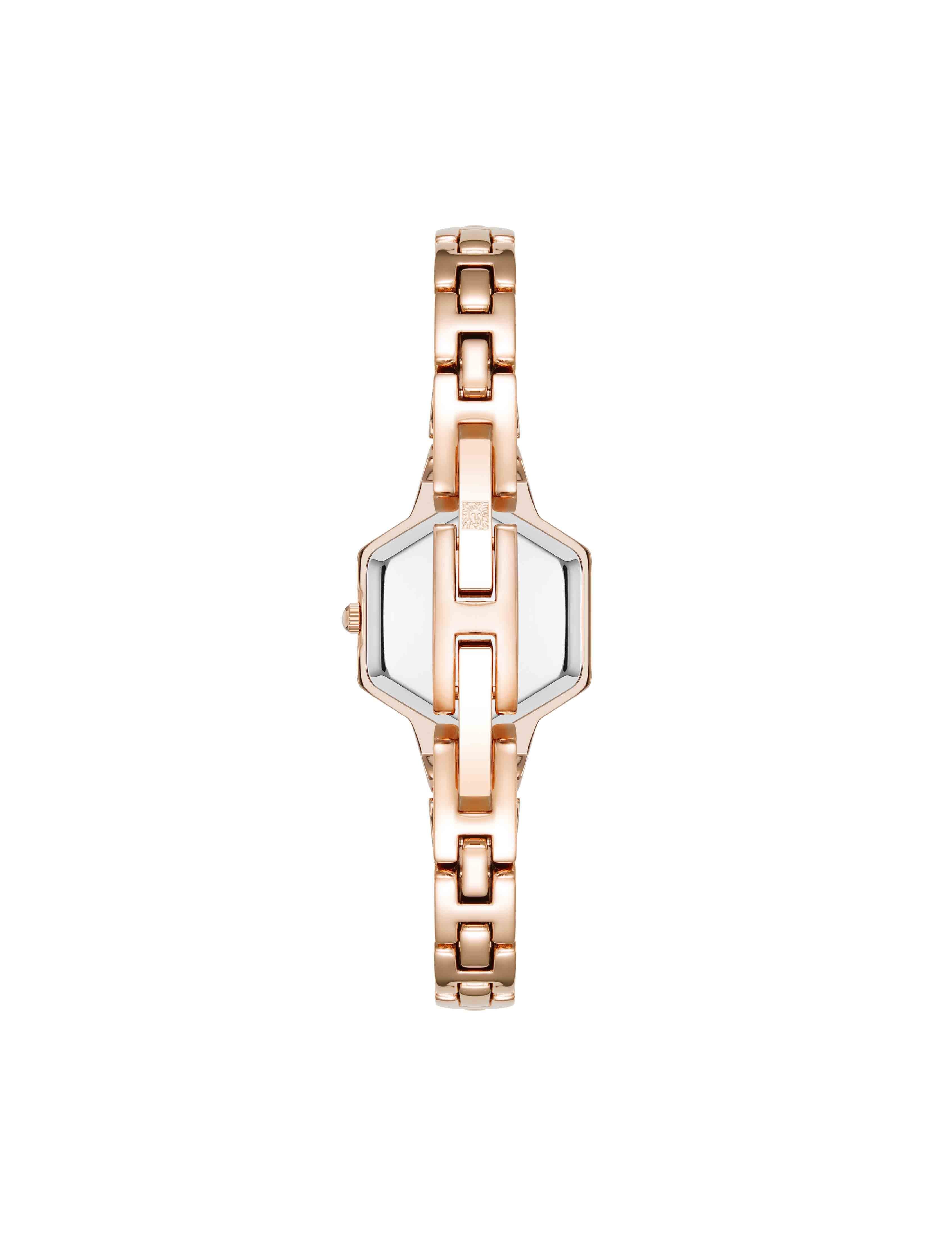 Petite Hexagonal Bracelet Watch - Anne Klein Rose-Tone