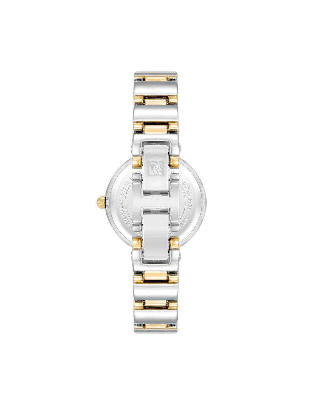 Diamond Accented Bracelet Watch - Anne Klein Black/Two-Tone