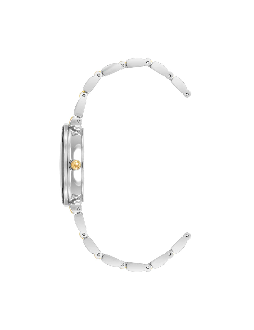 Diamond Accented Bracelet Watch - Anne Klein Black/Two-Tone
