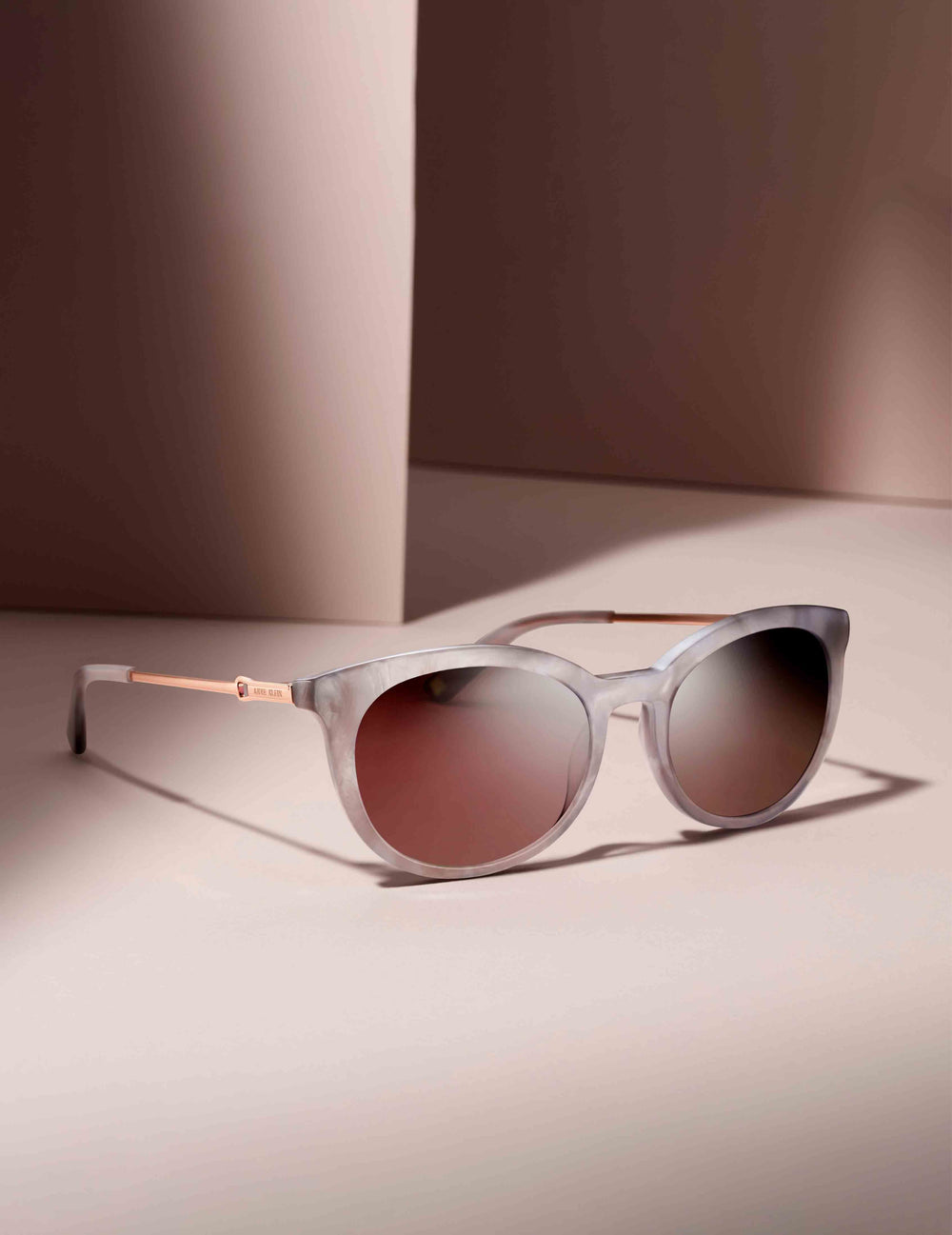 Vintage Rounded Rectangle Sunglasses - Anne Klein GREY MARBLE