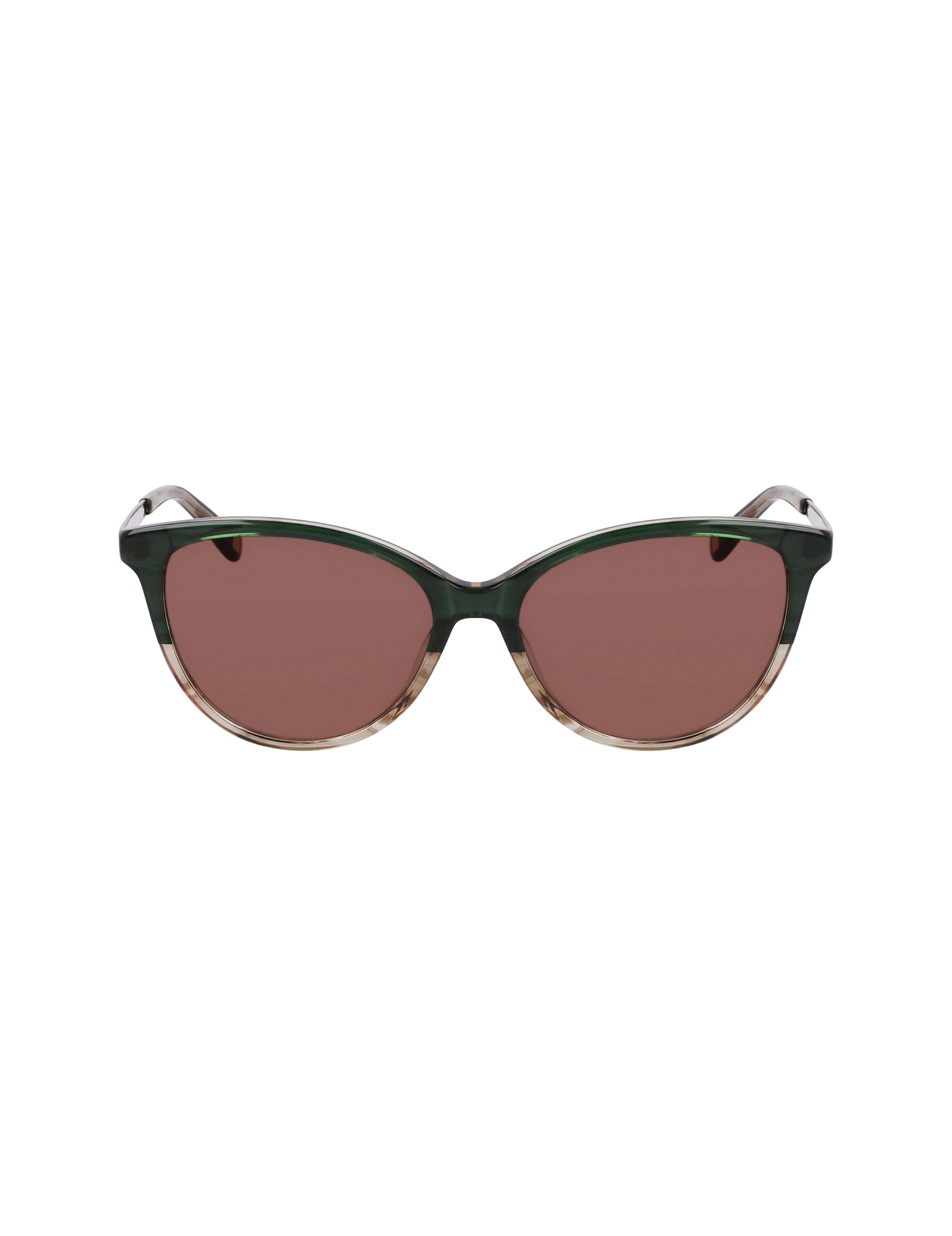 Anne Klein Olive Gradient Uplifting Rectangle Sunglasses - Anne Klein Olive Gradient
