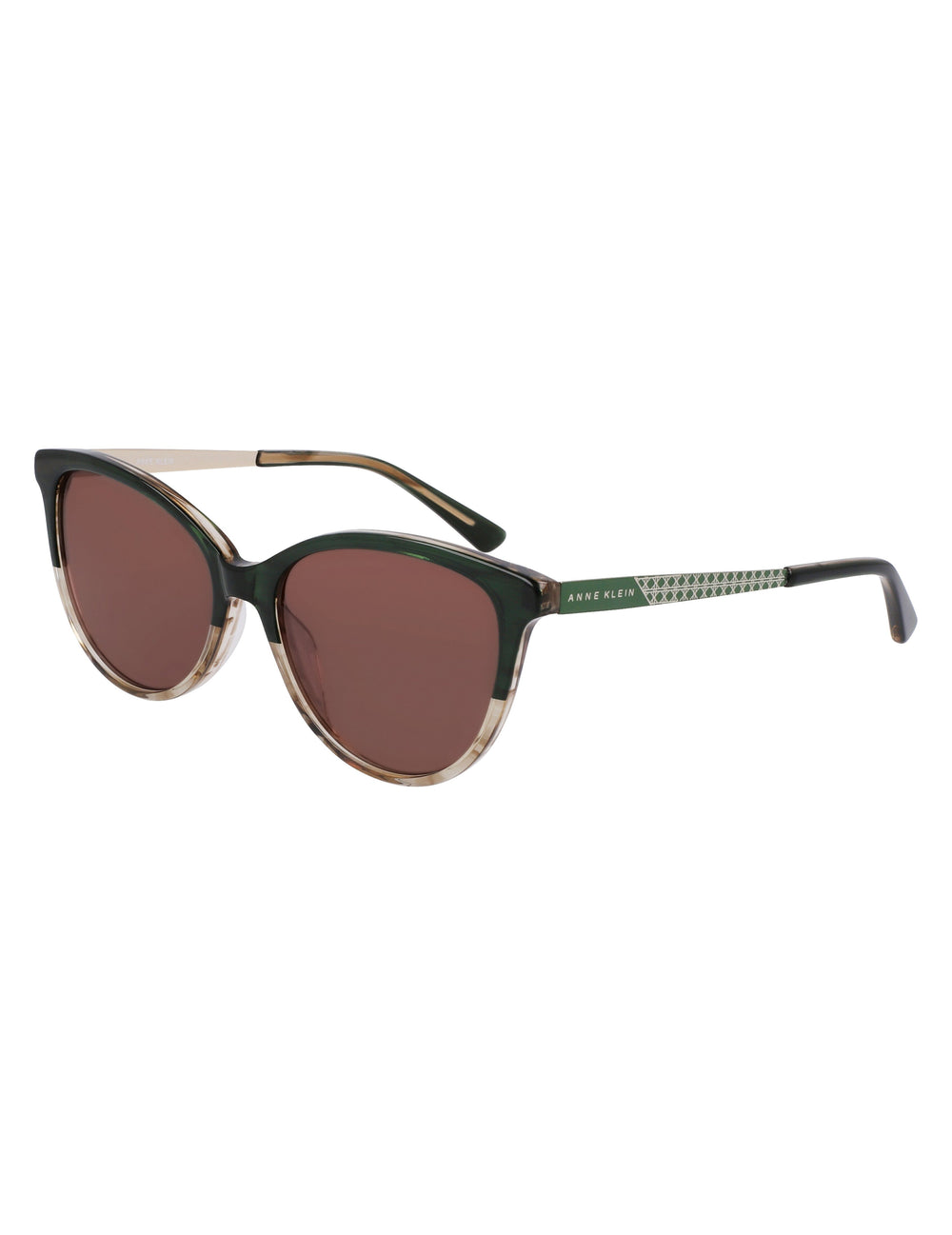 Anne Klein Olive Gradient Uplifting Rectangle Sunglasses - Anne Klein Olive Gradient
