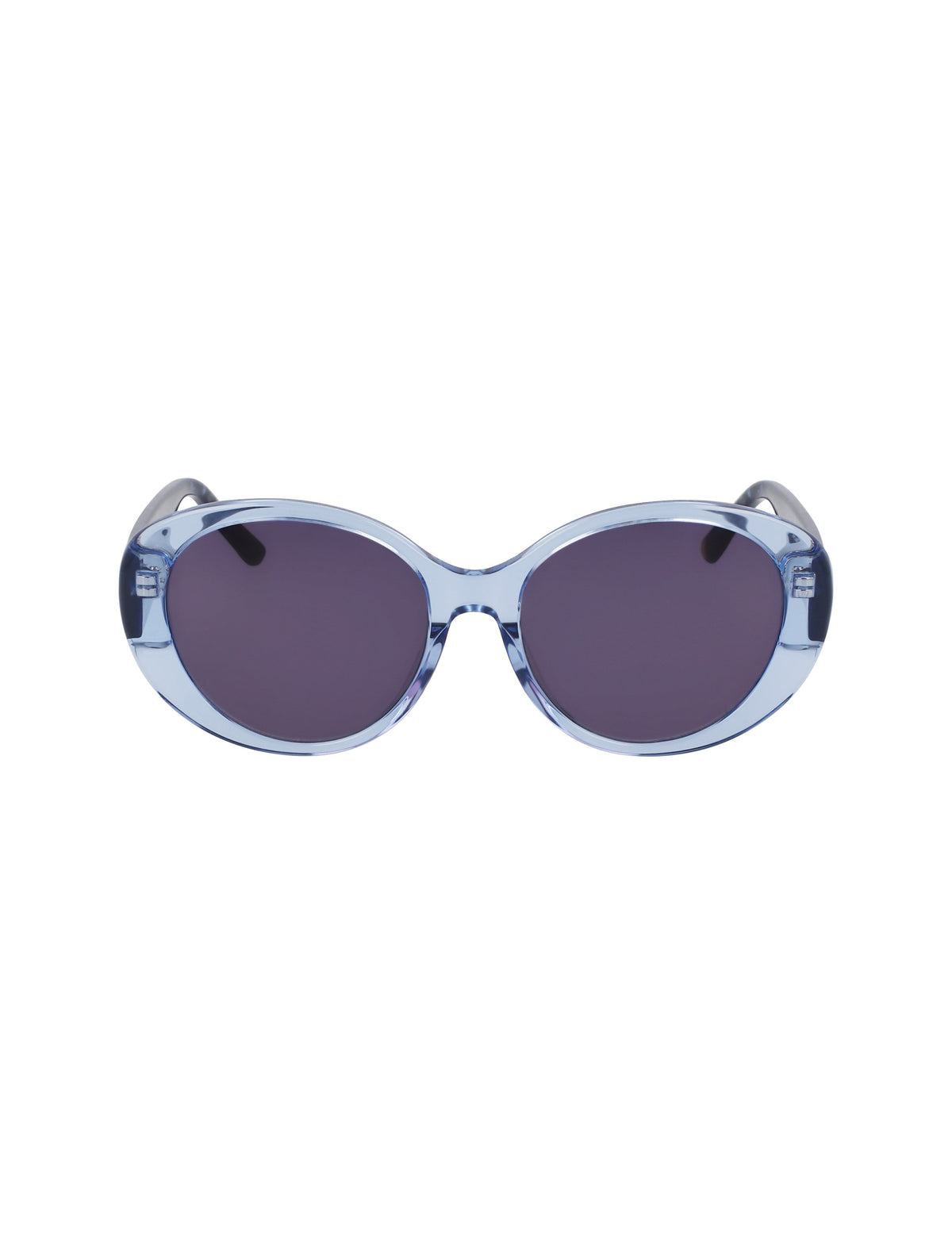 Anne Klein Blue Crystal Glamorous Oval Sunglasses - Anne Klein Blue Crystal