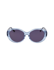 Anne Klein Blue Crystal Glamorous Oval Sunglasses - Anne Klein Blue Crystal