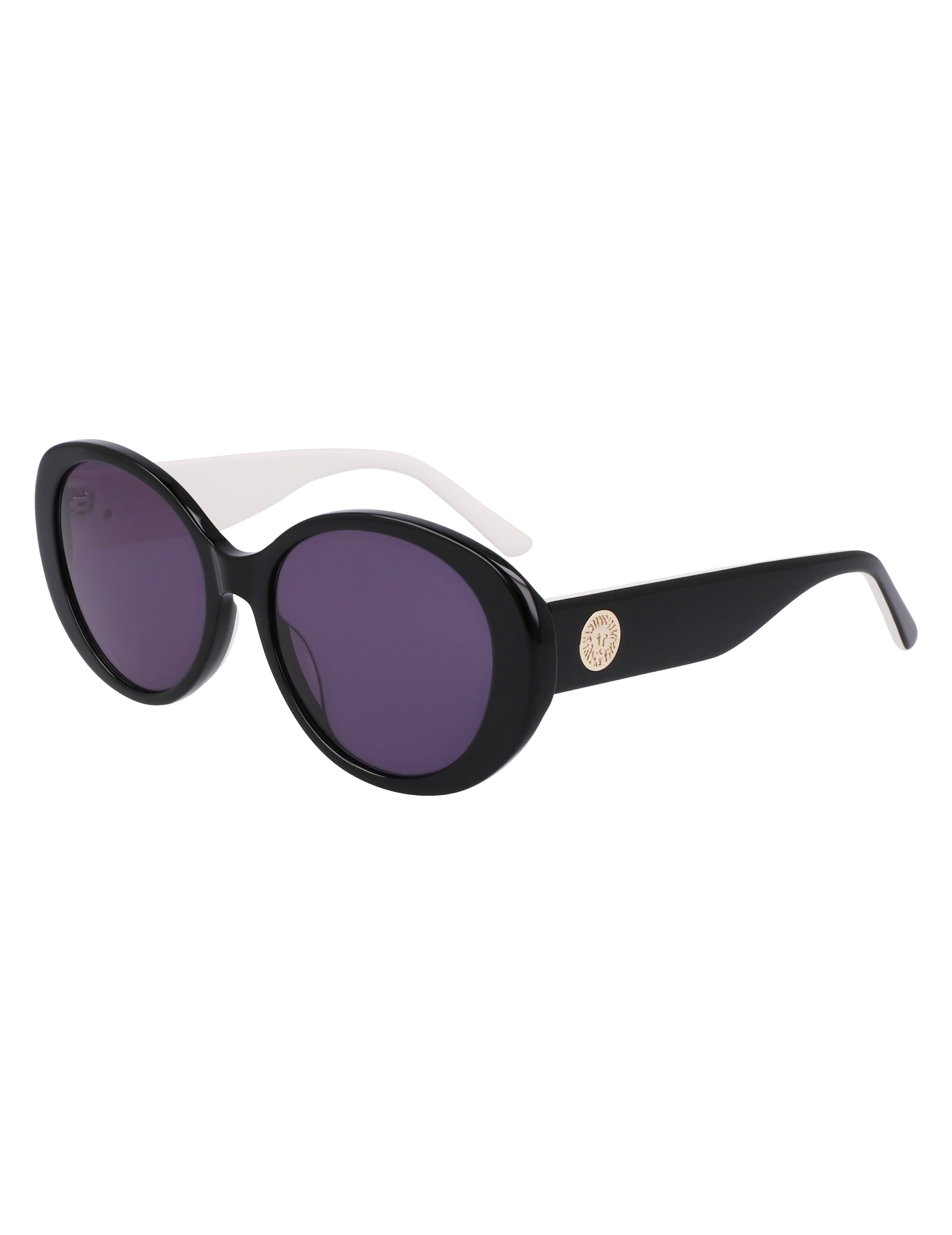 Anne Klein Black Glamorous Oval Sunglasses - Anne Klein Black