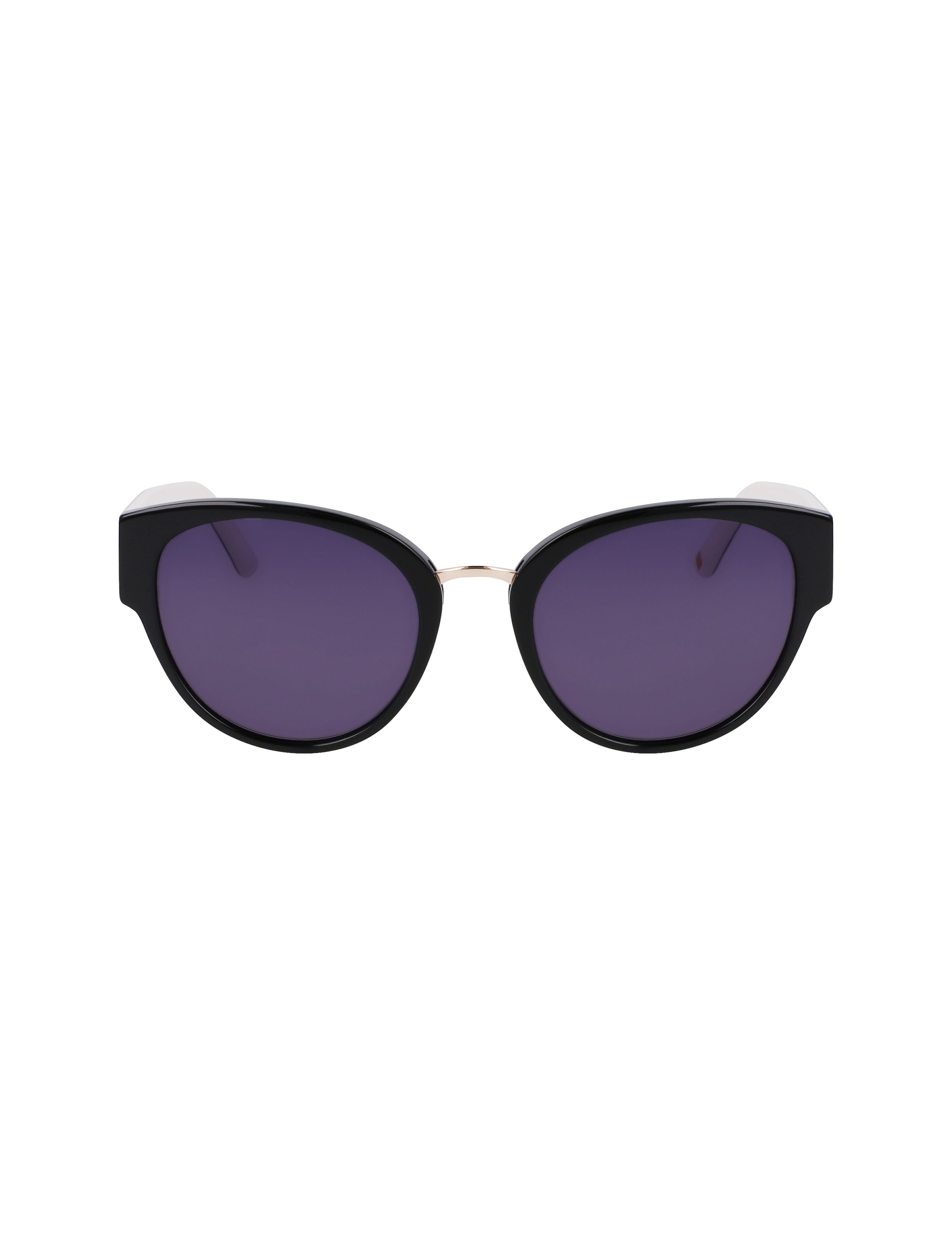Anne Klein Black Chic Rounded Cat-Eye Sunglasses - Anne Klein Black