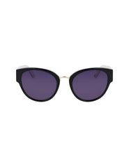 Anne Klein Black Chic Rounded Cat-Eye Sunglasses - Anne Klein Black