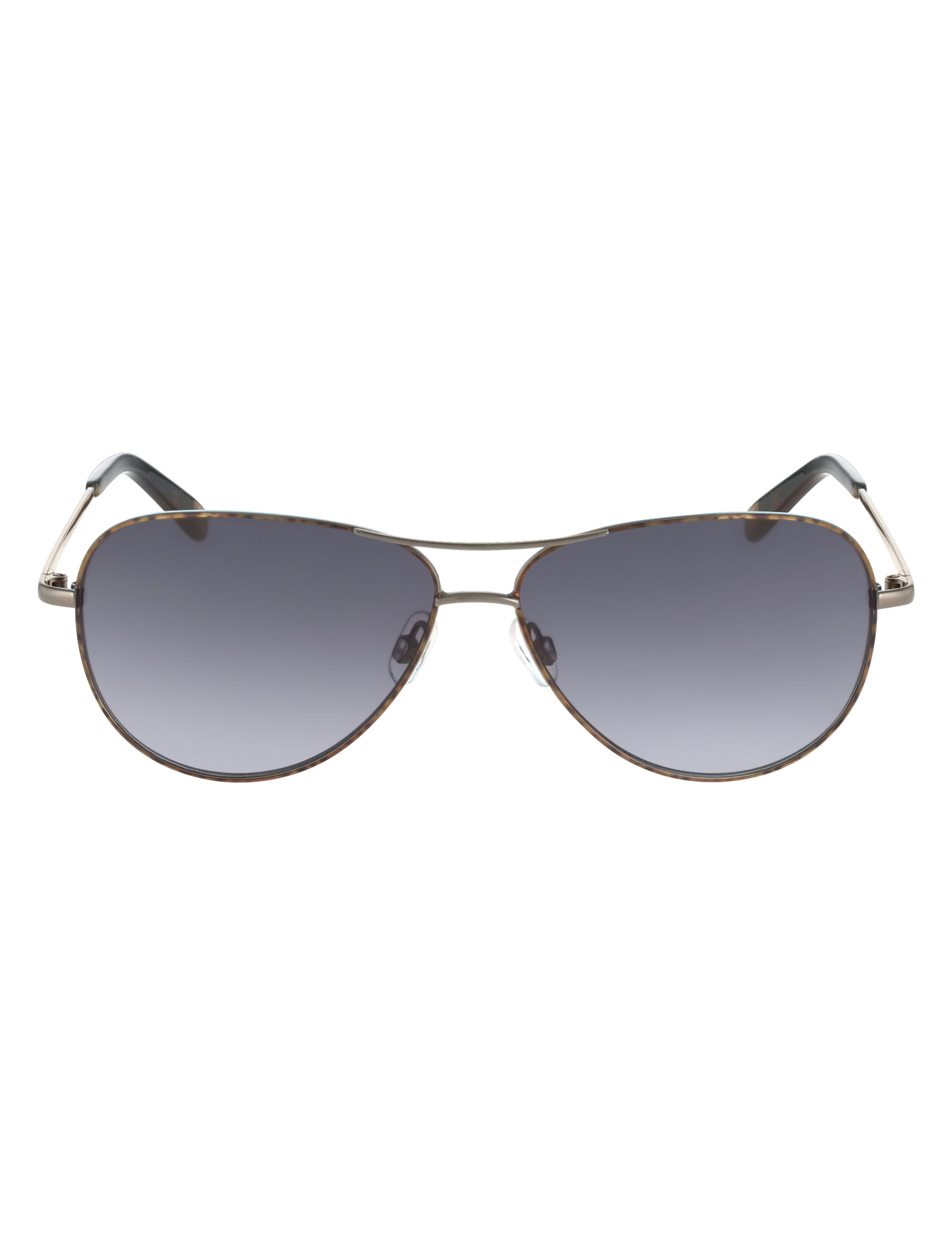 Anne Klein Gunmetal Petite Aviator Sunglasses - Anne Klein Gunmetal