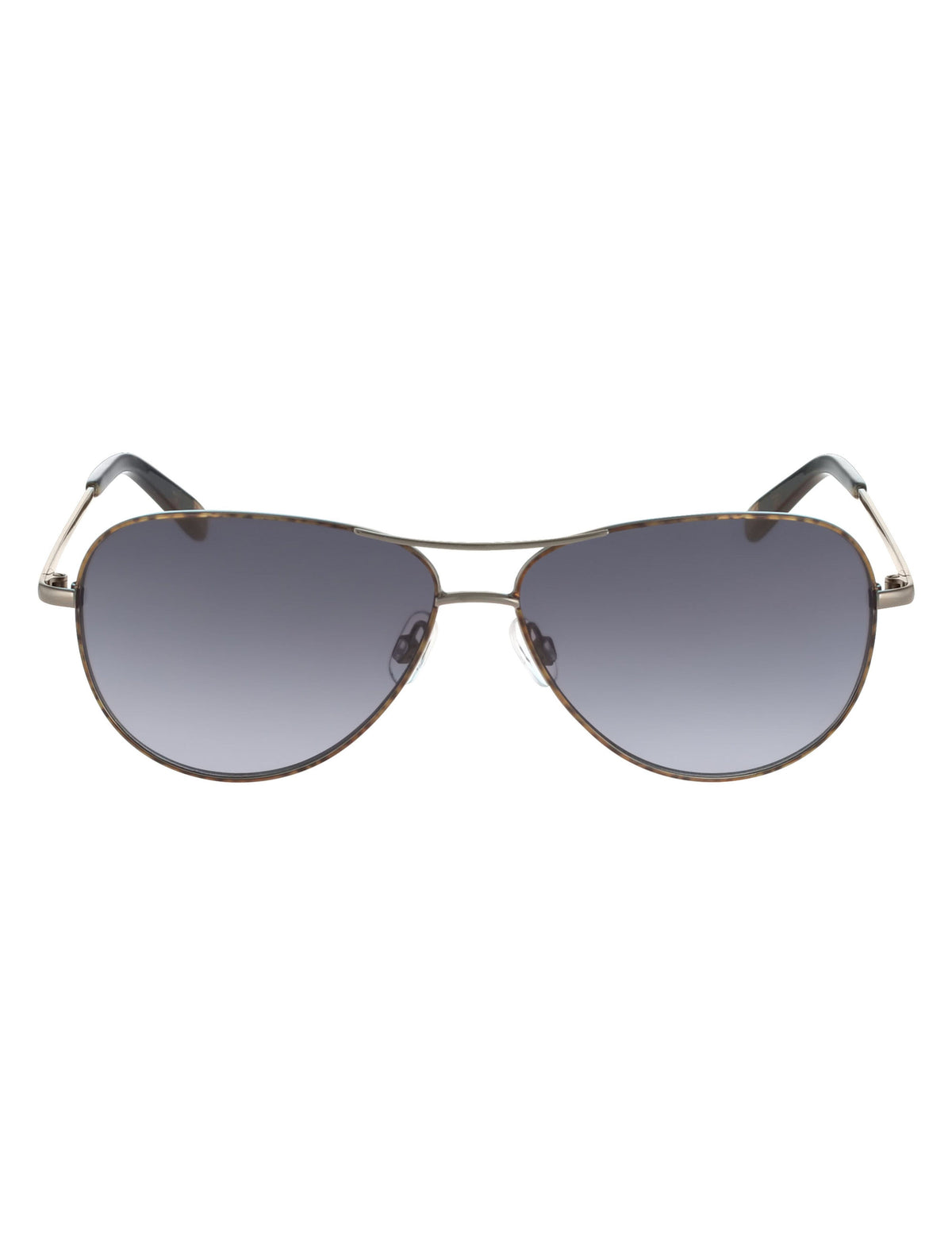 Anne Klein Gunmetal Petite Aviator Sunglasses - Anne Klein Gunmetal
