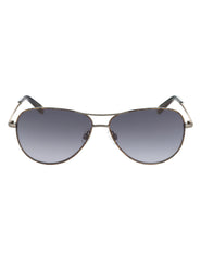 Anne Klein Gunmetal Petite Aviator Sunglasses - Anne Klein Gunmetal