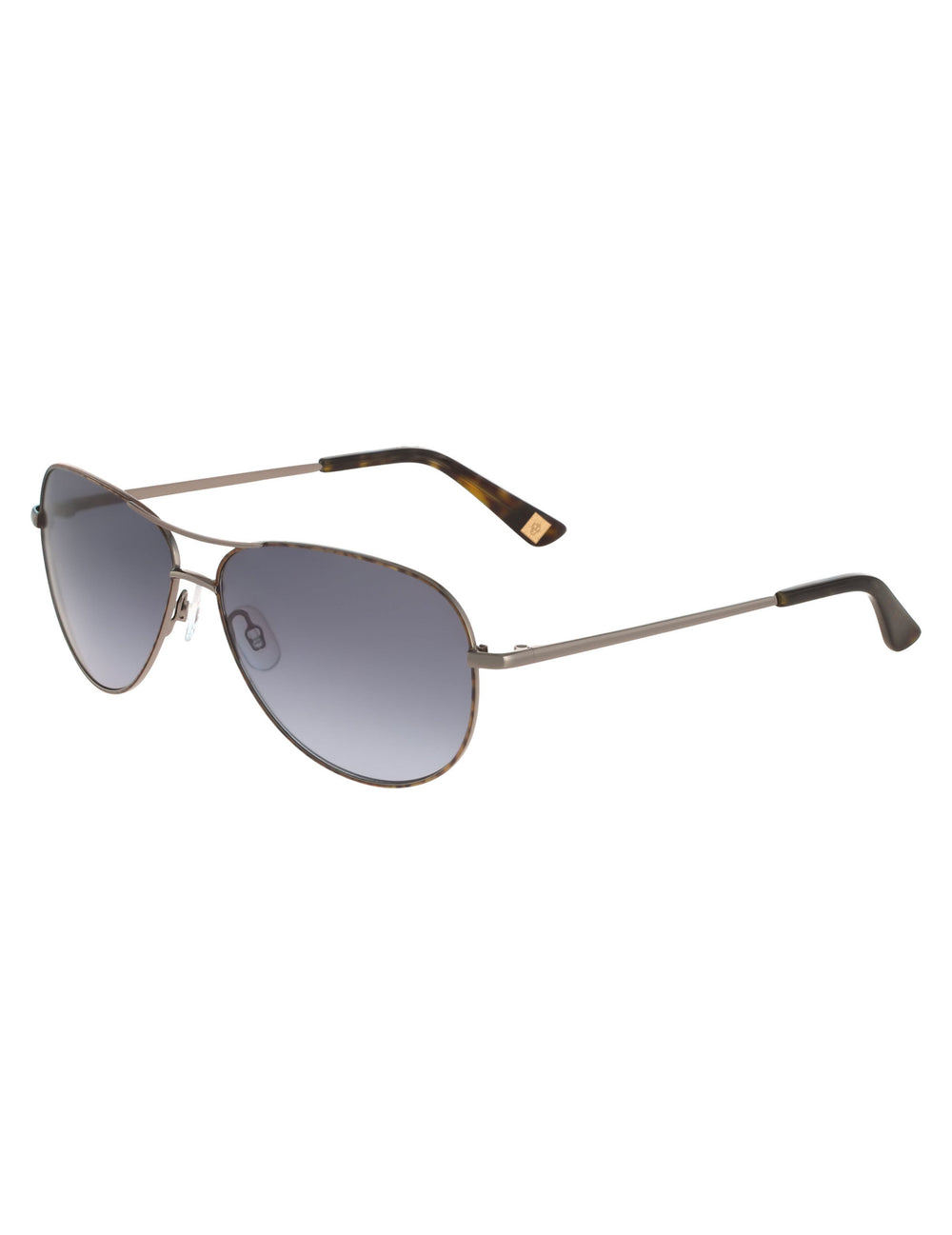 Anne Klein Gunmetal Petite Aviator Sunglasses - Anne Klein Gunmetal
