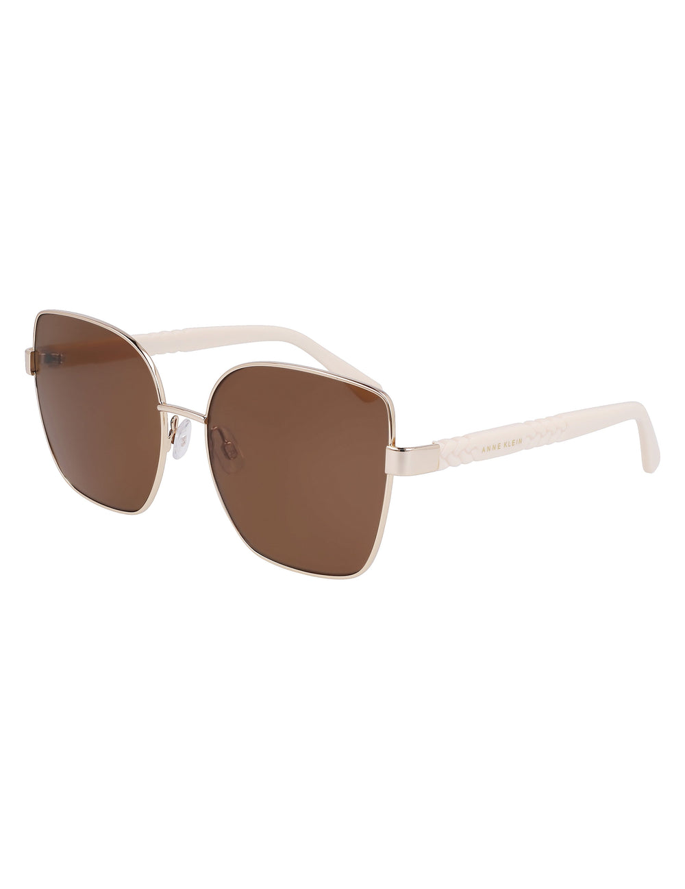 Anne Klein Gold Metal Braided Sunglasses - Anne Klein Gold