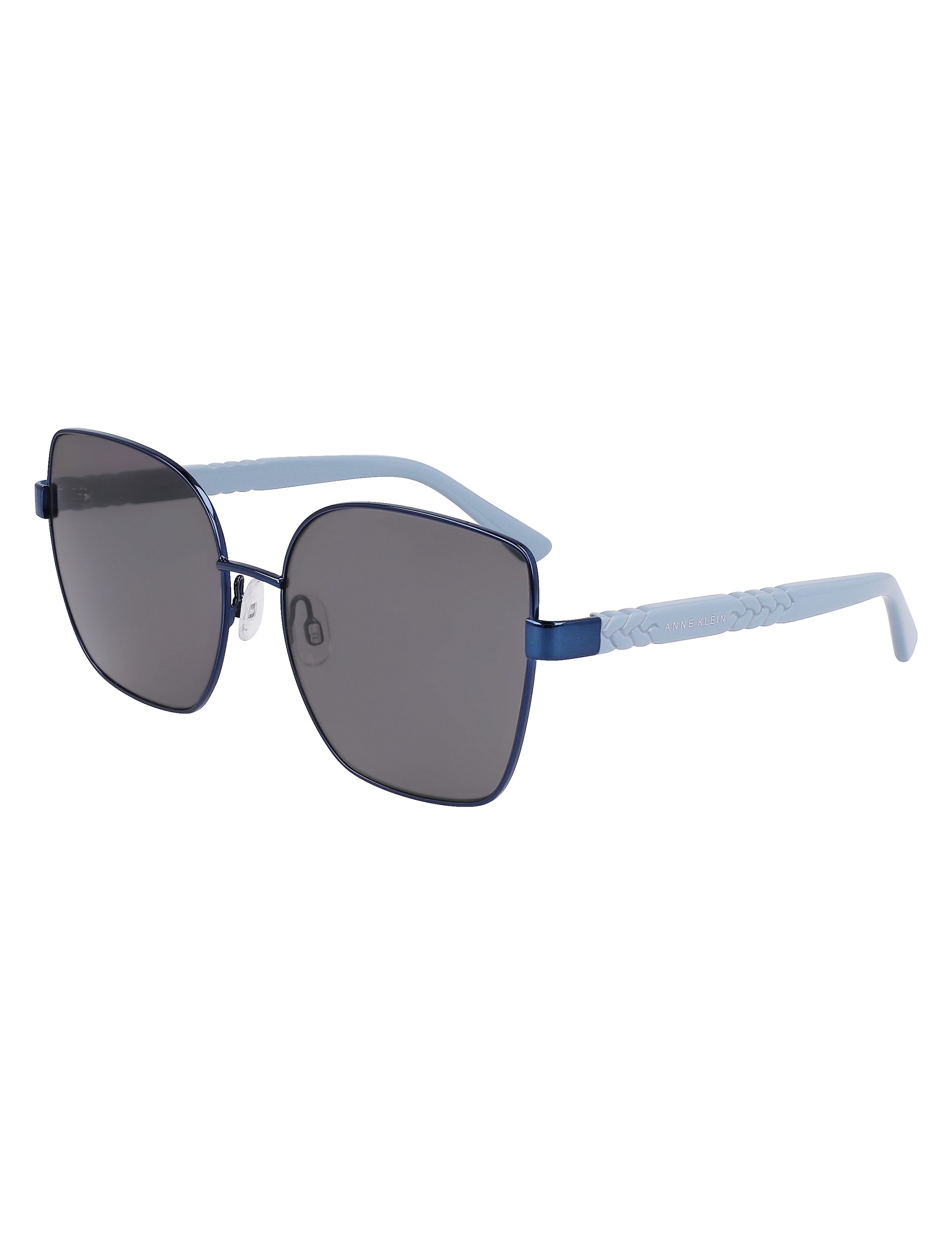 Anne Klein Navy Metal Braided Sunglasses - Anne Klein Navy