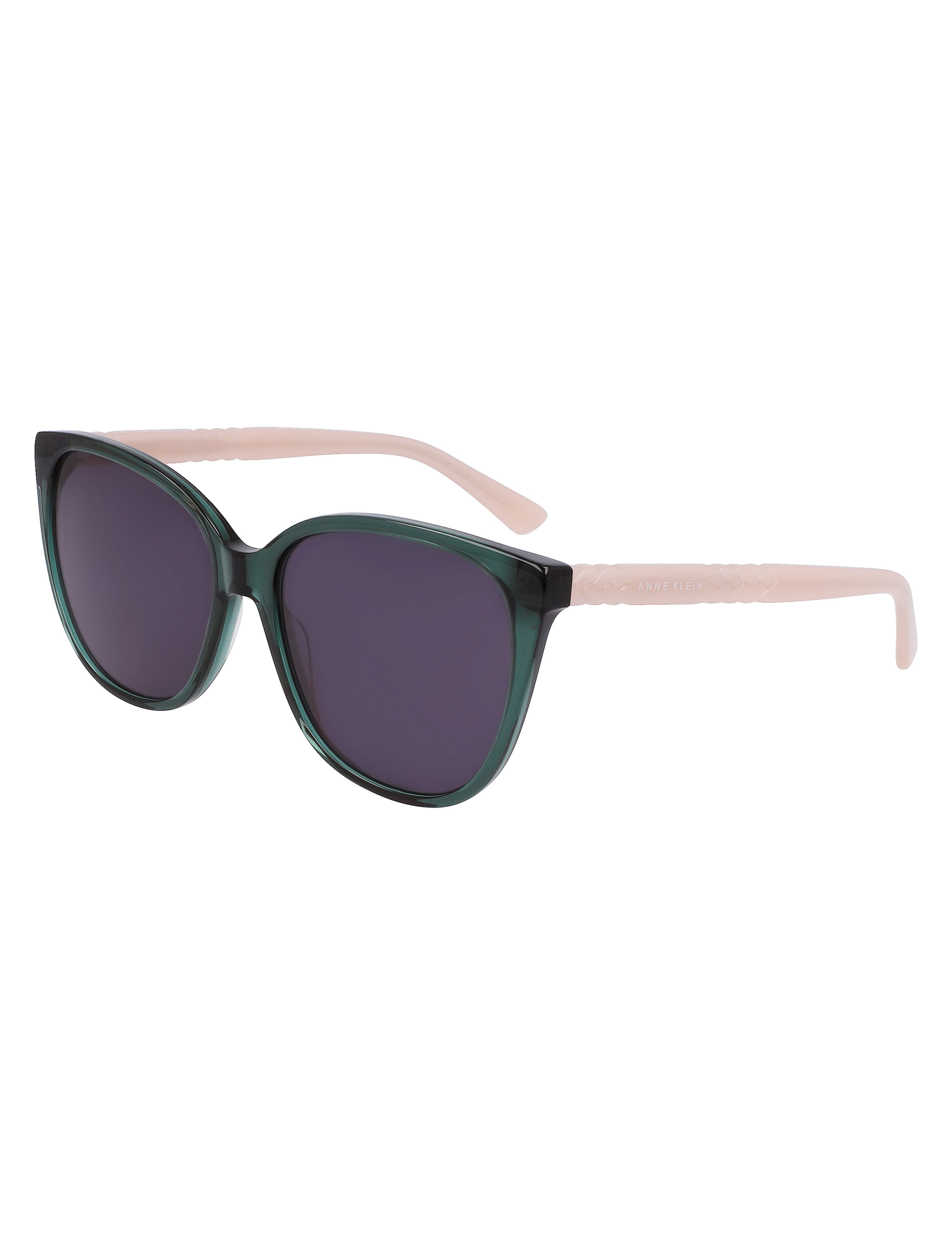 Anne Klein Olive Crystal Cat-Eye Braided Sunglasses - Anne Klein Olive Crystal