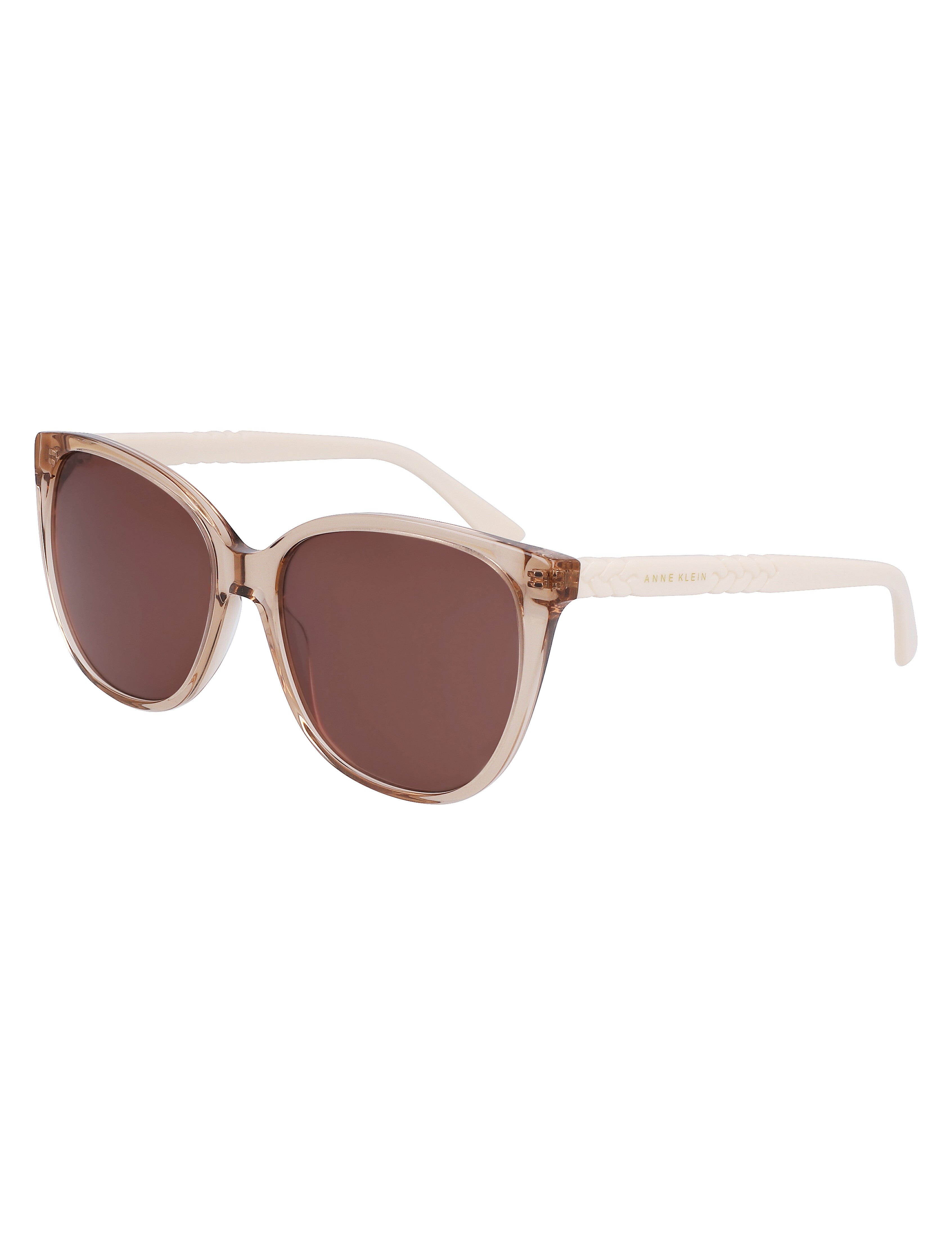 Anne Klein Taupe Crystal Cat-Eye Braided Sunglasses - Anne Klein Taupe Crystal