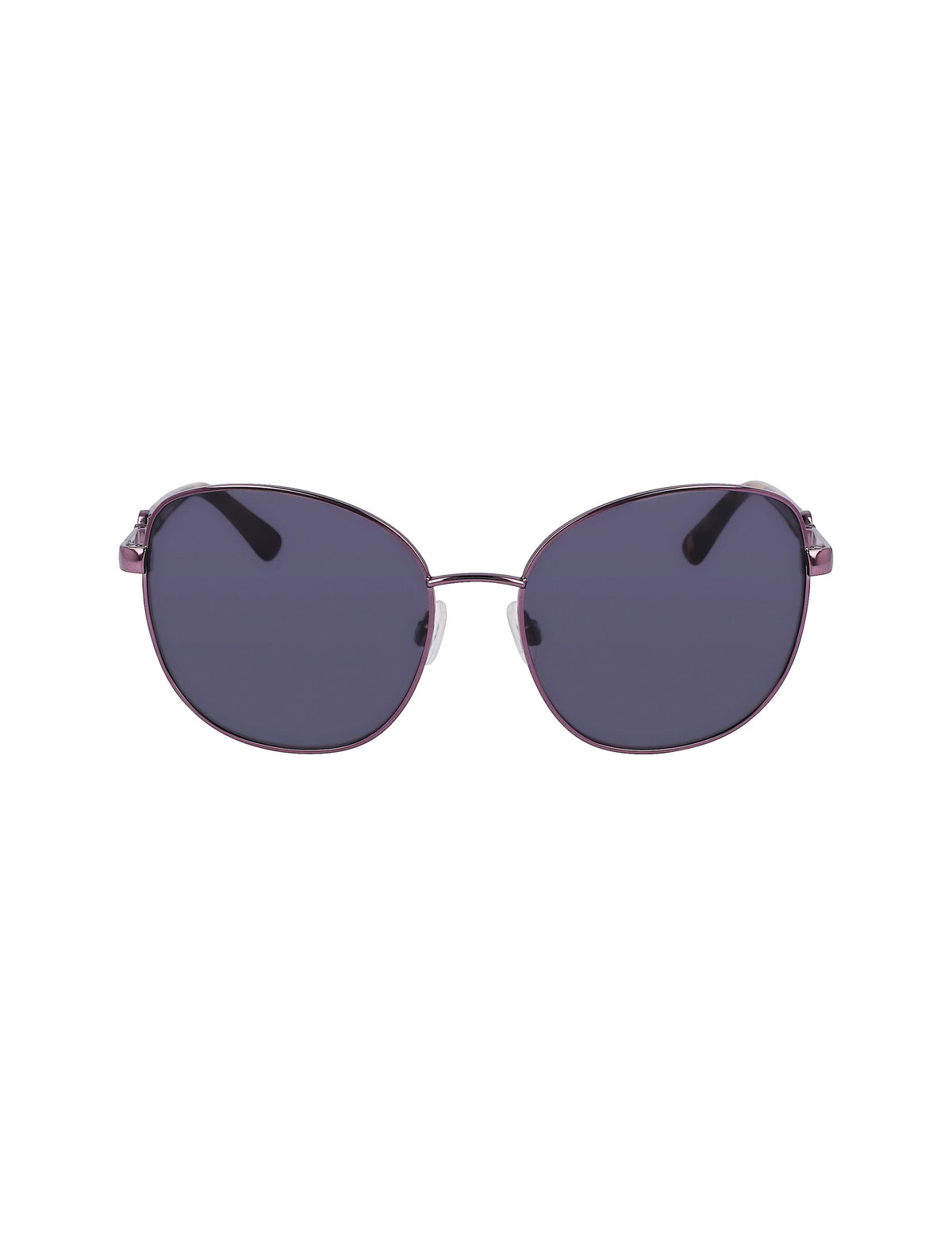 Anne Klein Plum Metal Round Leo Sunglasses - Anne Klein Plum