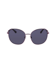 Anne Klein Plum Metal Round Leo Sunglasses - Anne Klein Plum