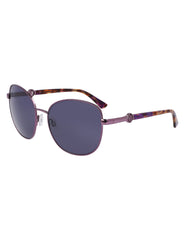 Anne Klein Plum Metal Round Leo Sunglasses - Anne Klein Plum