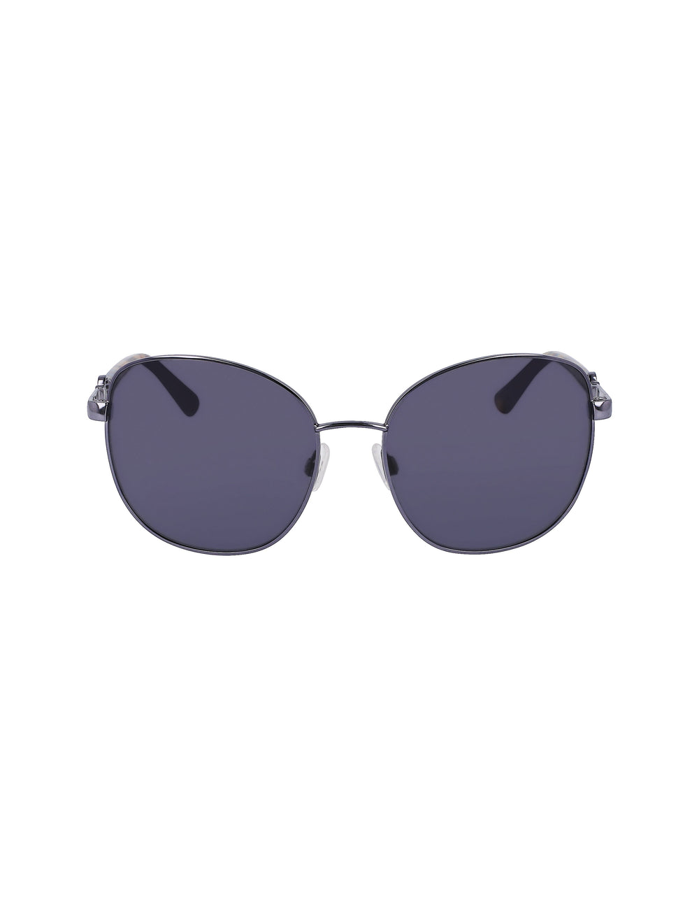 Anne Klein Slate Metal Round Leo Sunglasses - Anne Klein Slate