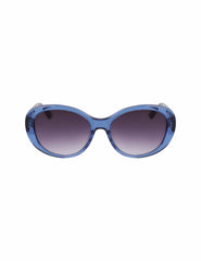 Crystal Glamorous Oval Sunglasses Blue Crystal - Anne Klein Blue Crystal