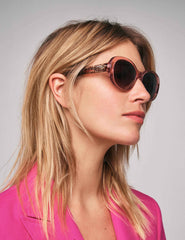 Crystal Glamorous Oval Sunglasses Pink Crystal - Anne Klein Pink Crystal