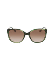 Horn Classic Square Sunglasses Olive - Anne Klein Olive Horn