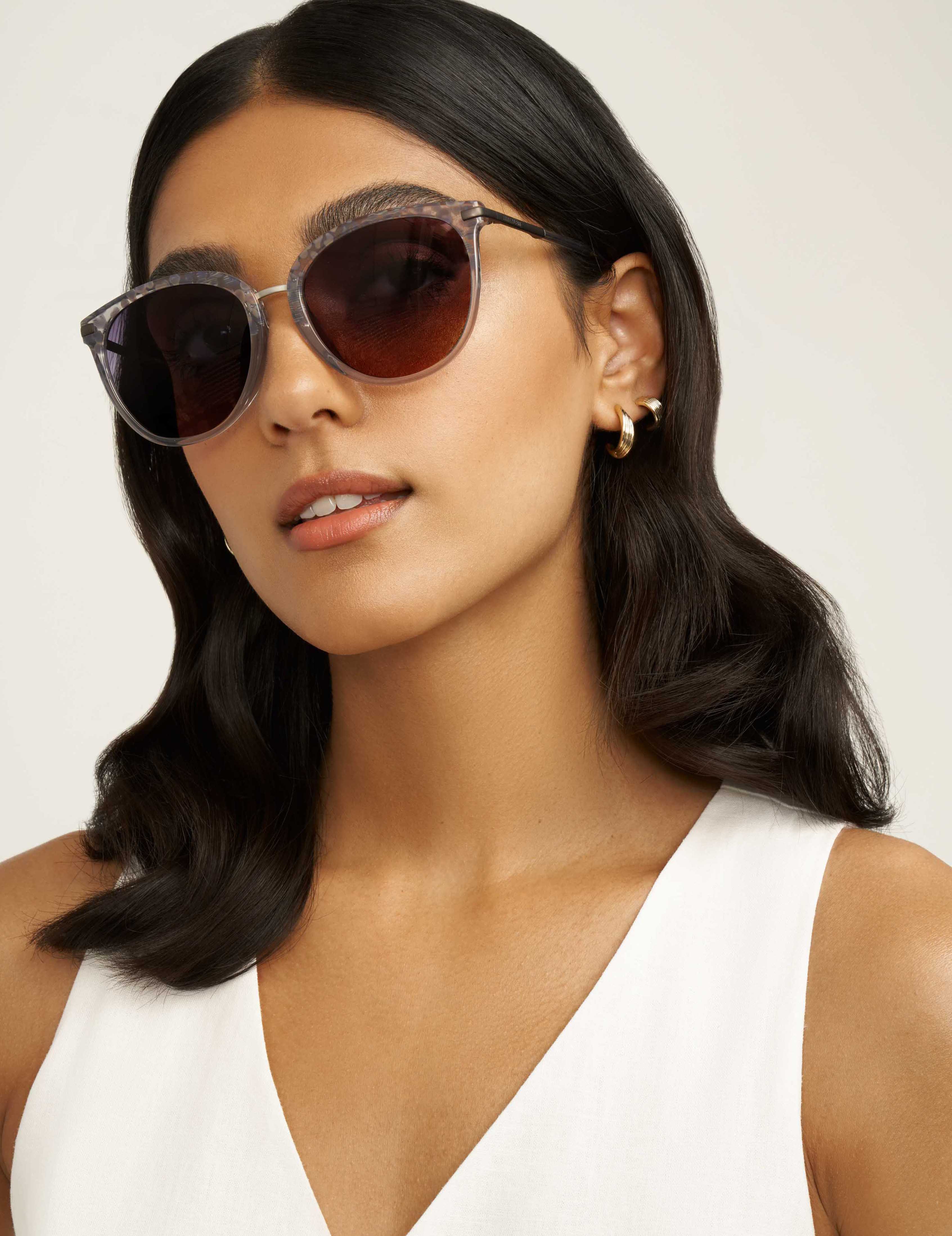 Square Animal Sunglasses Grey - Anne Klein Grey Animal