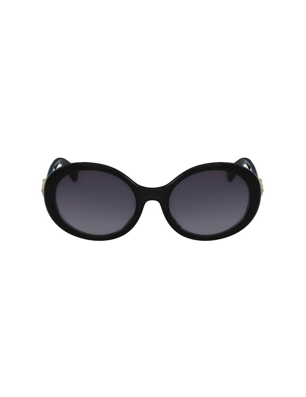 Anne Klein Black Vintage Round Sunglasses - Anne Klein Black