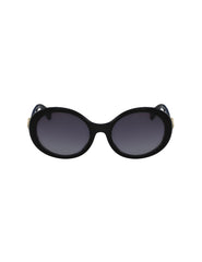 Anne Klein Black Vintage Round Sunglasses - Anne Klein Black