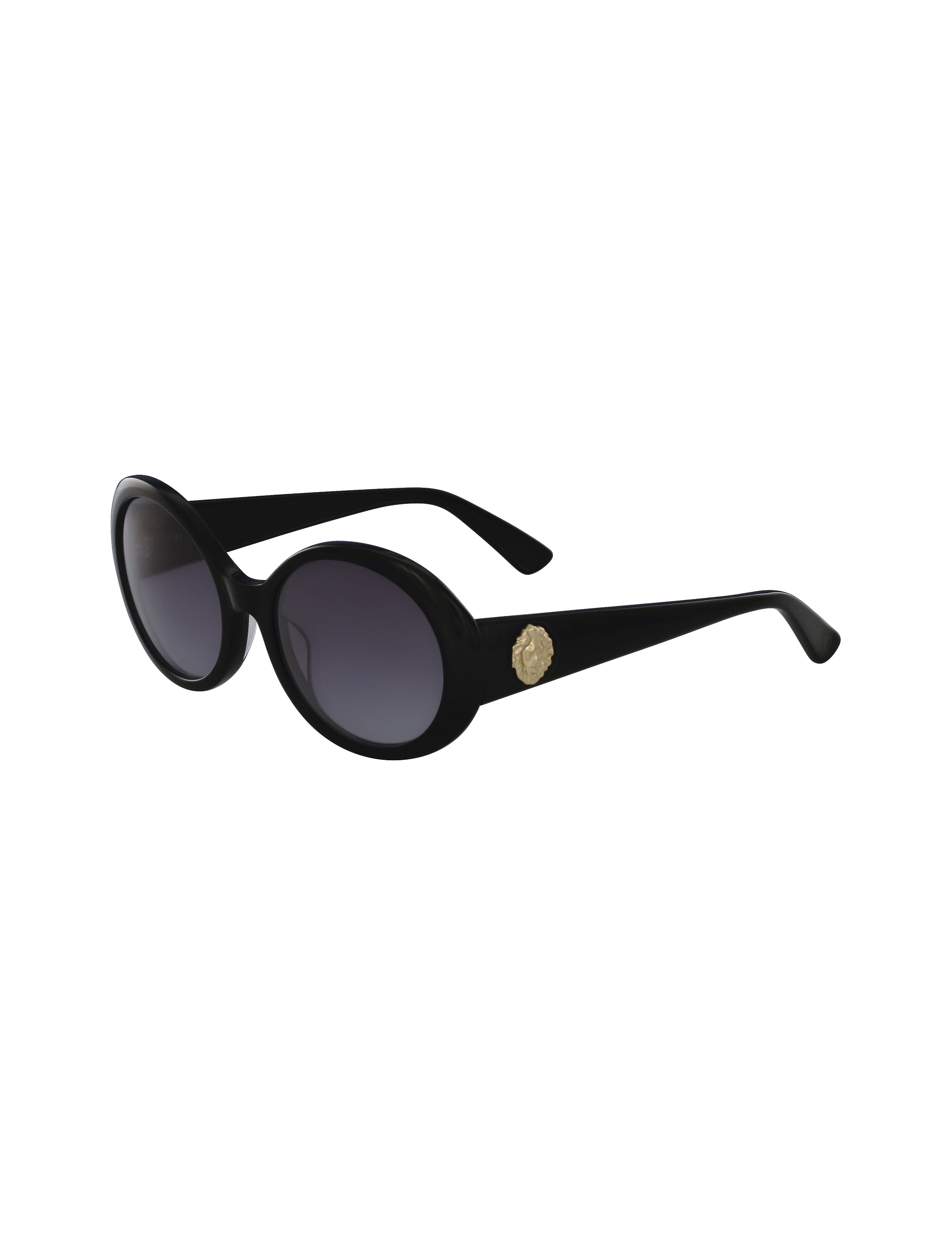 Anne Klein Black Vintage Round Sunglasses - Anne Klein Black