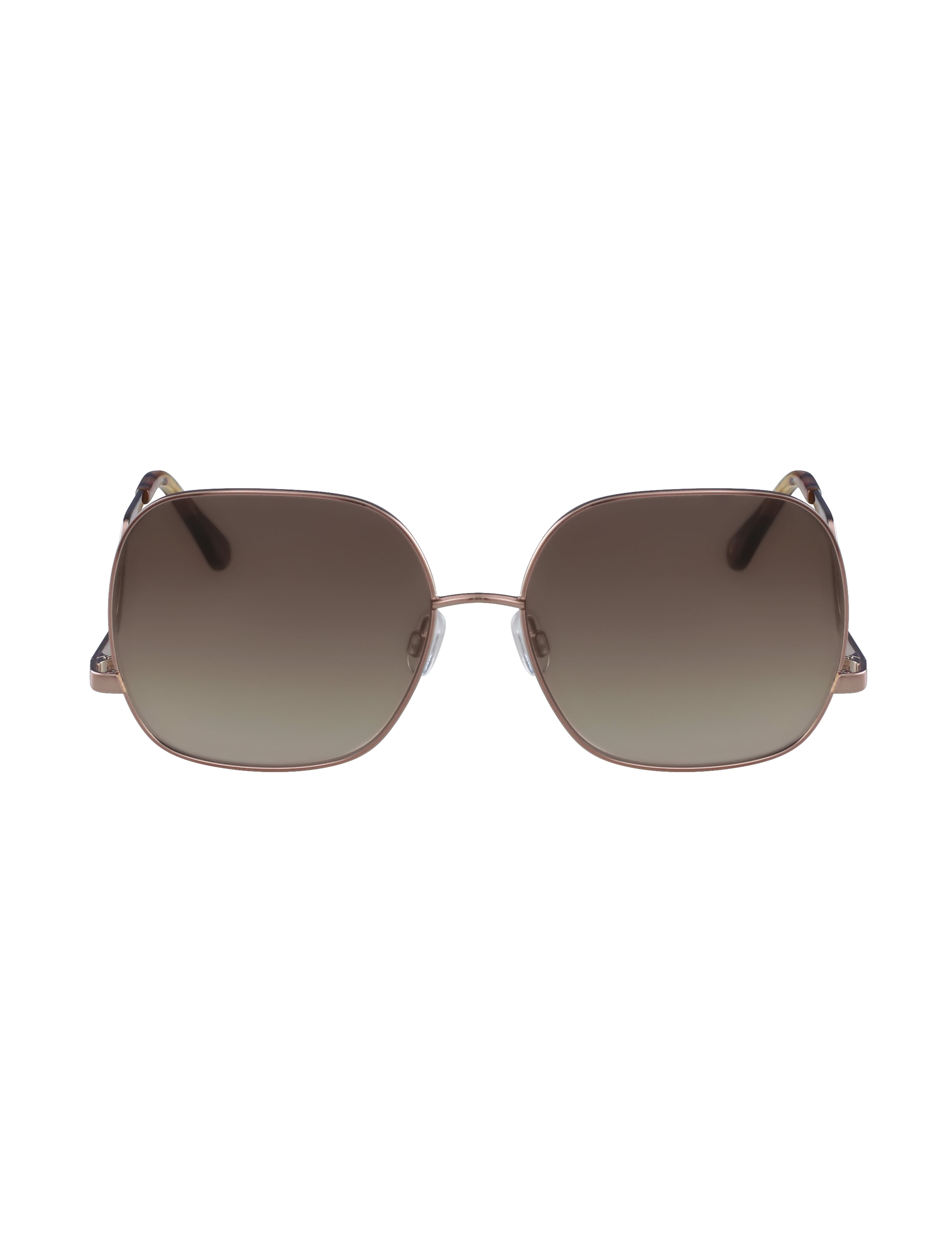 Metal Square Frame Sunglasses - Anne Klein Rose Gold