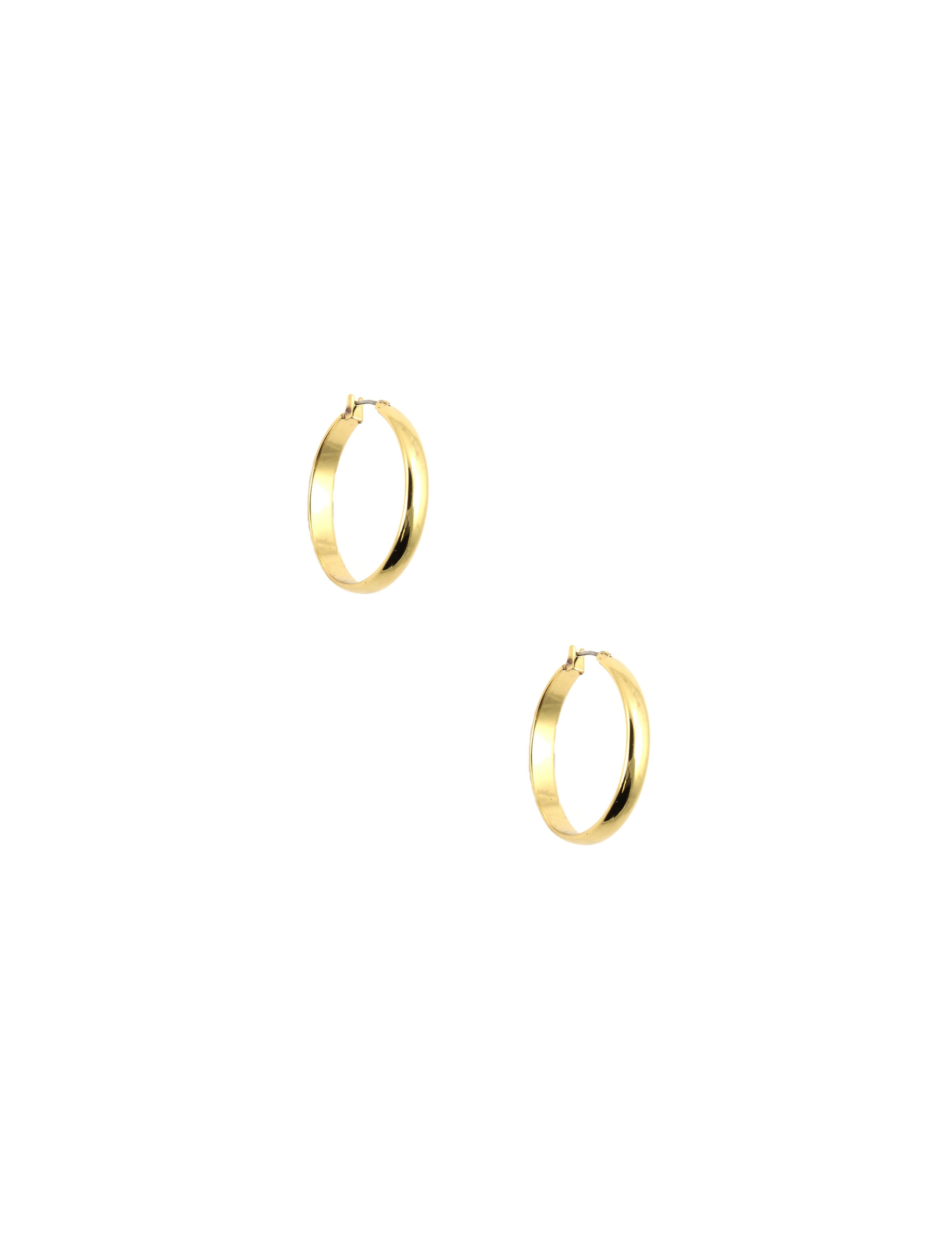 Small Gold-Tone Hoop Earrings - Anne Klein
