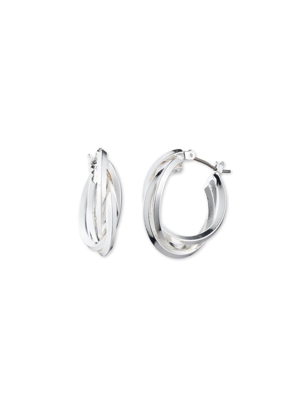 Silver-Tone Multi Hoop Earrings - Anne Klein