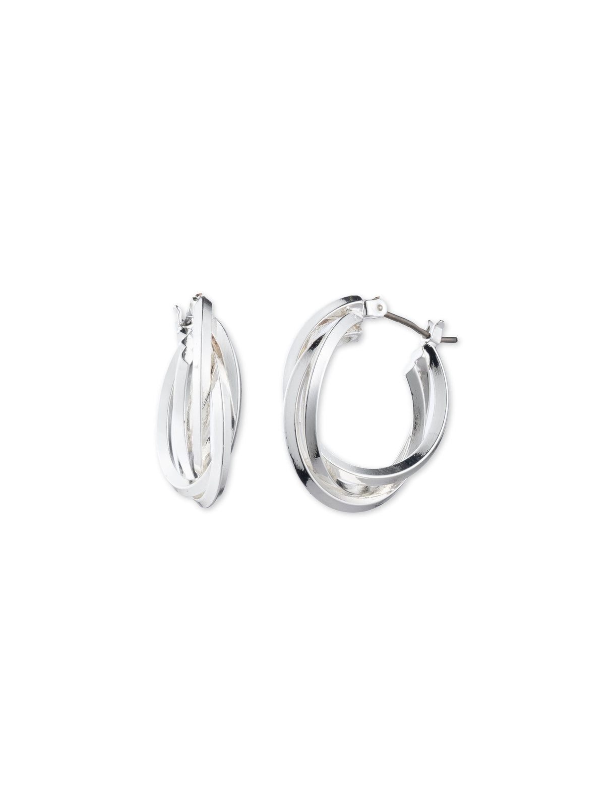 Silver-Tone Multi Hoop Earrings - Anne Klein