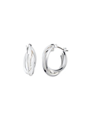 Silver-Tone Multi Hoop Earrings - Anne Klein