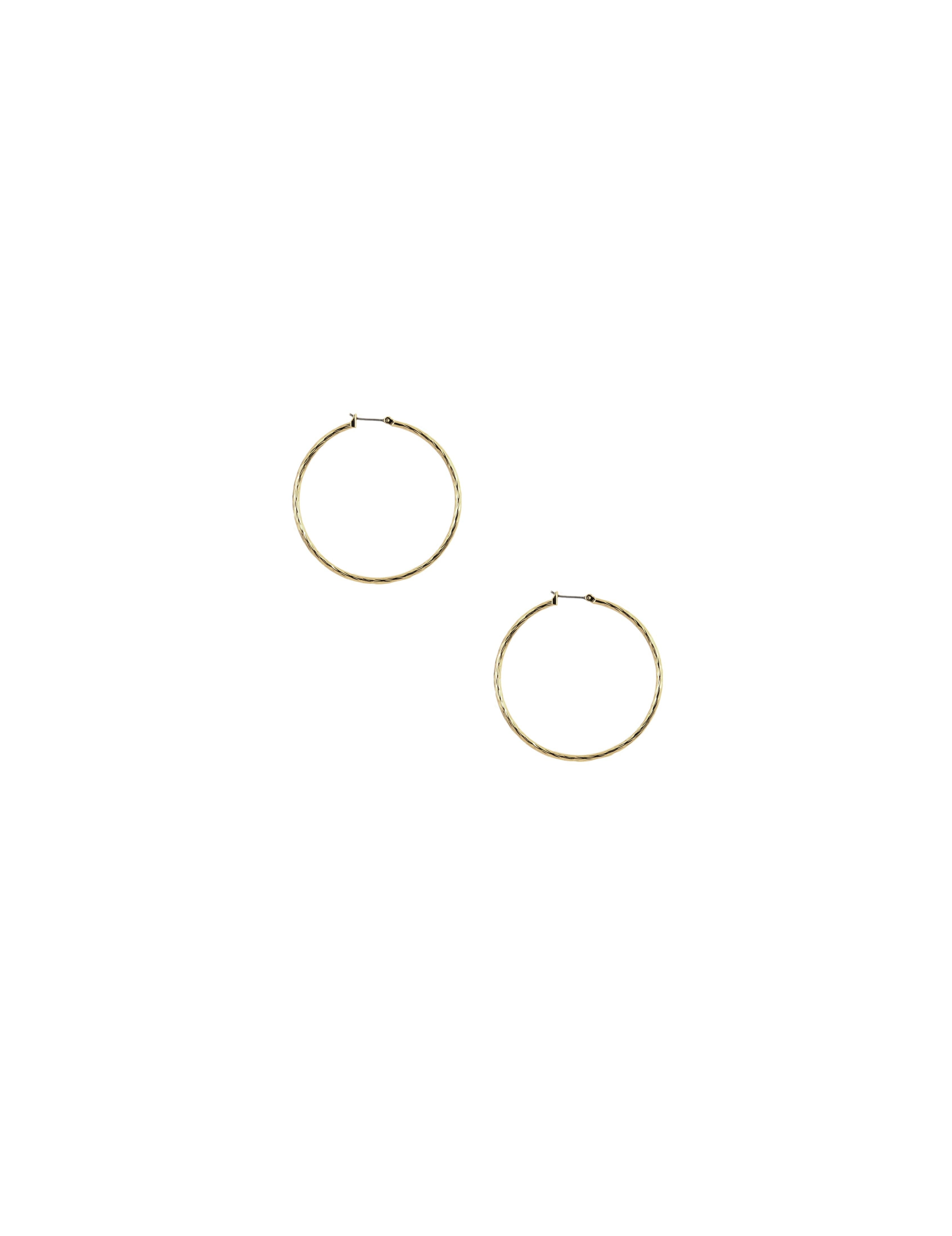50MM Large Texture Hoop Earrings - Anne Klein