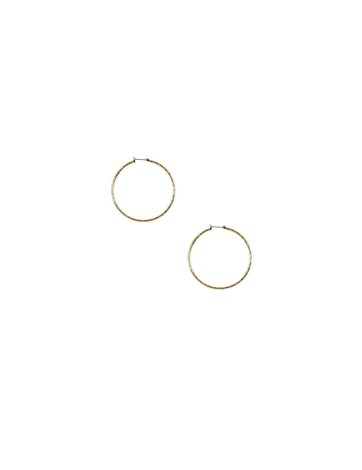 50MM Large Texture Hoop Earrings - Anne Klein