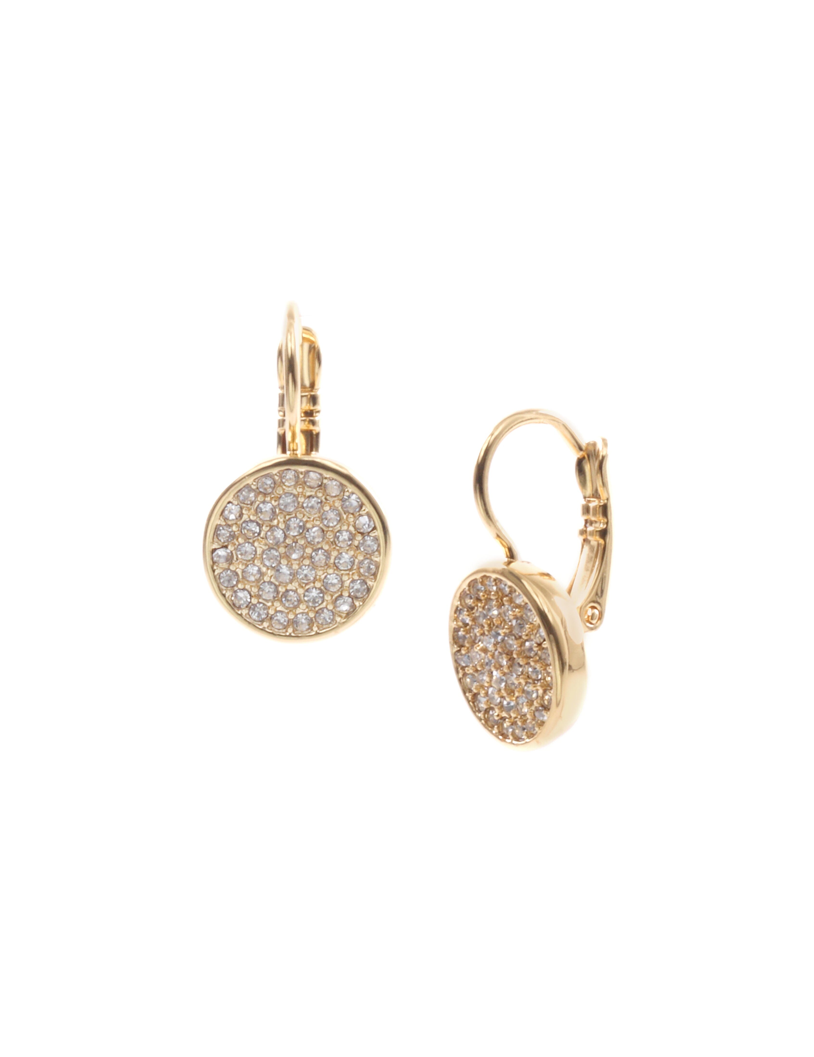 Gold Pavé Drop Earrings - Anne Klein