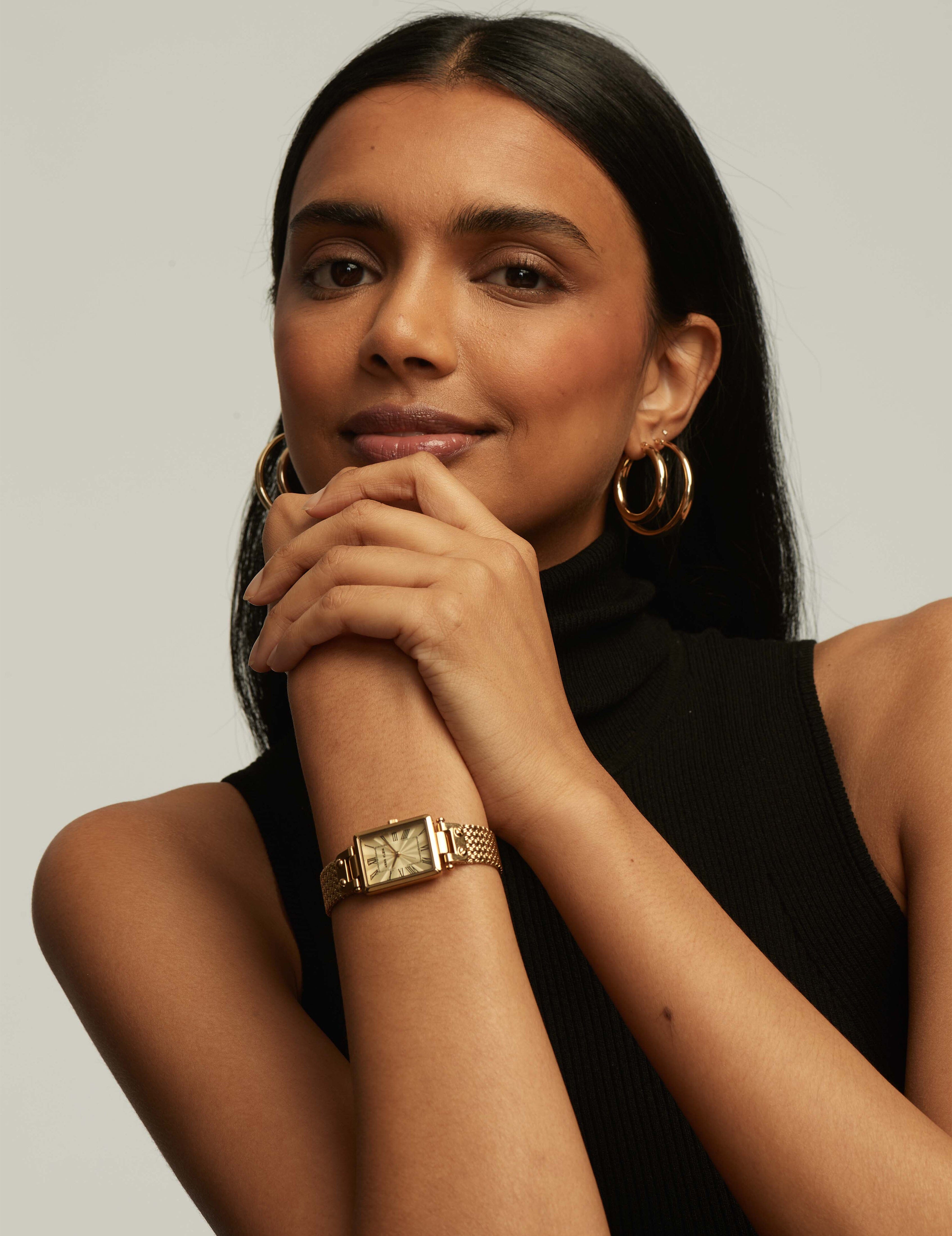 Gold-Tone Tubular Hoop Earrings - Anne Klein