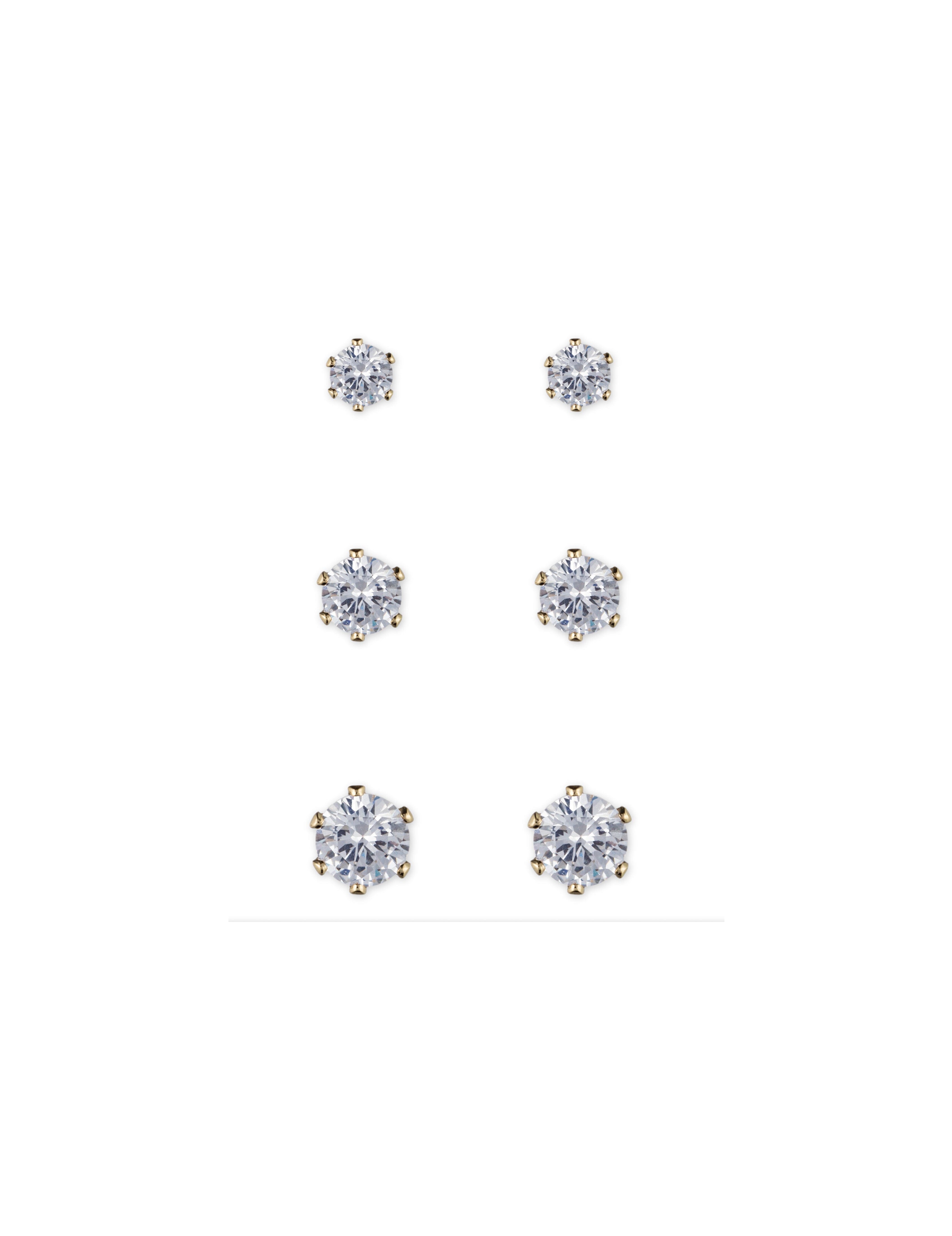 CZ Stud Earring Trio - Anne Klein