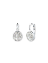 Silver Pavé Drop Earrings - Anne Klein