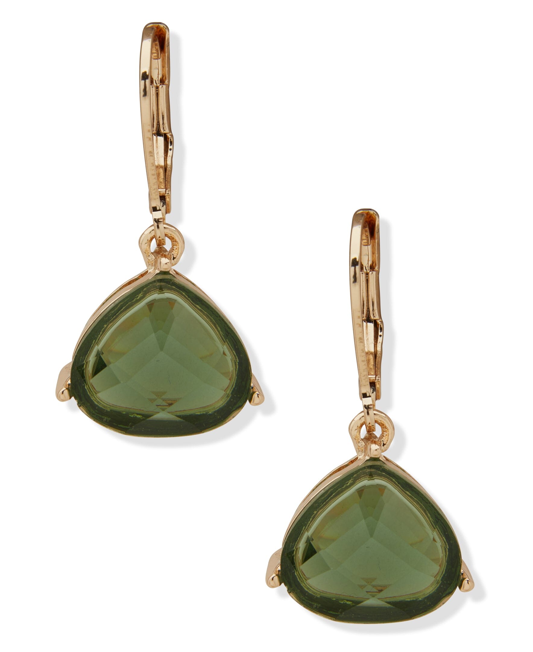 Stone Teardrop Pierced Earrings - Anne Klein