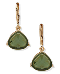 Stone Teardrop Pierced Earrings - Anne Klein