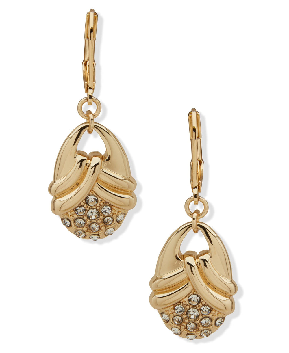 Oval Drop Pierced Earrings - Anne Klein