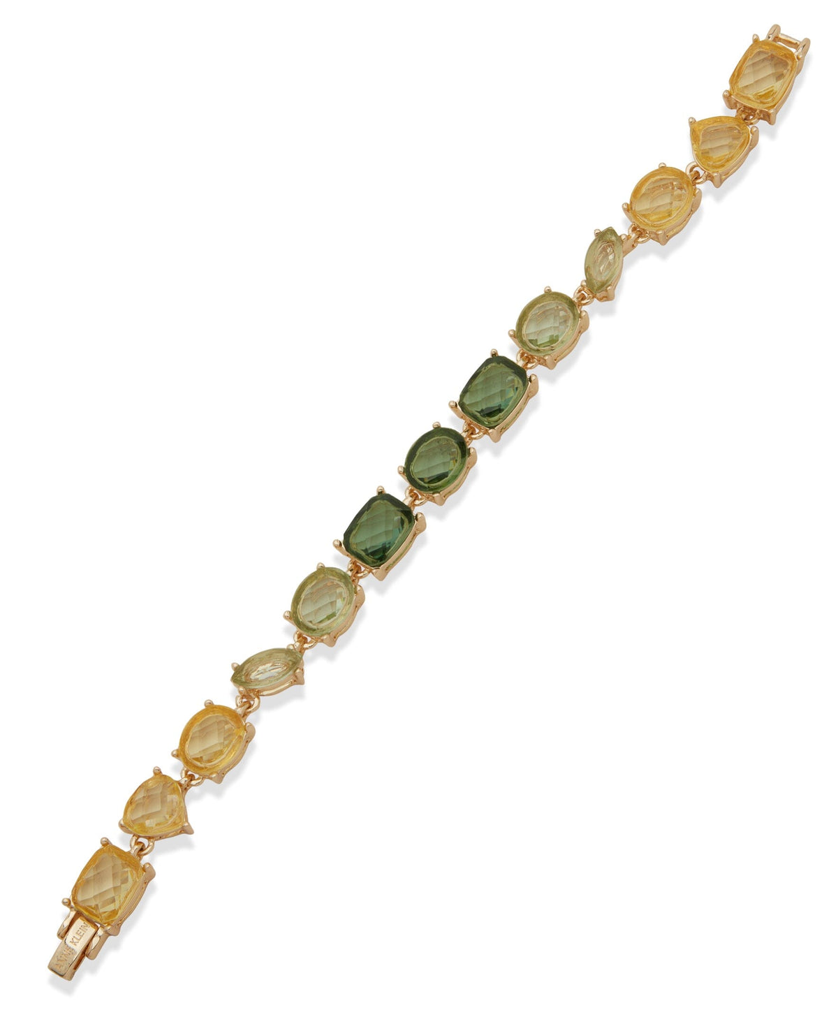 Stationed Stone Foldover Bracelet - Anne Klein